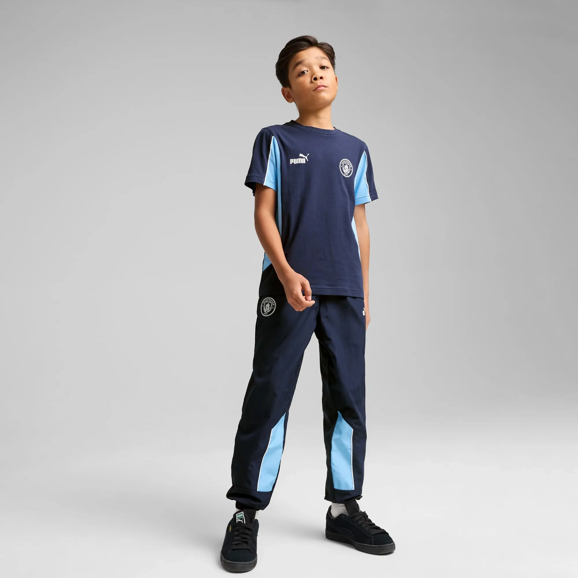 PUMA Manchester City Ftblarchive T-Shirt Youth, Dark Blue