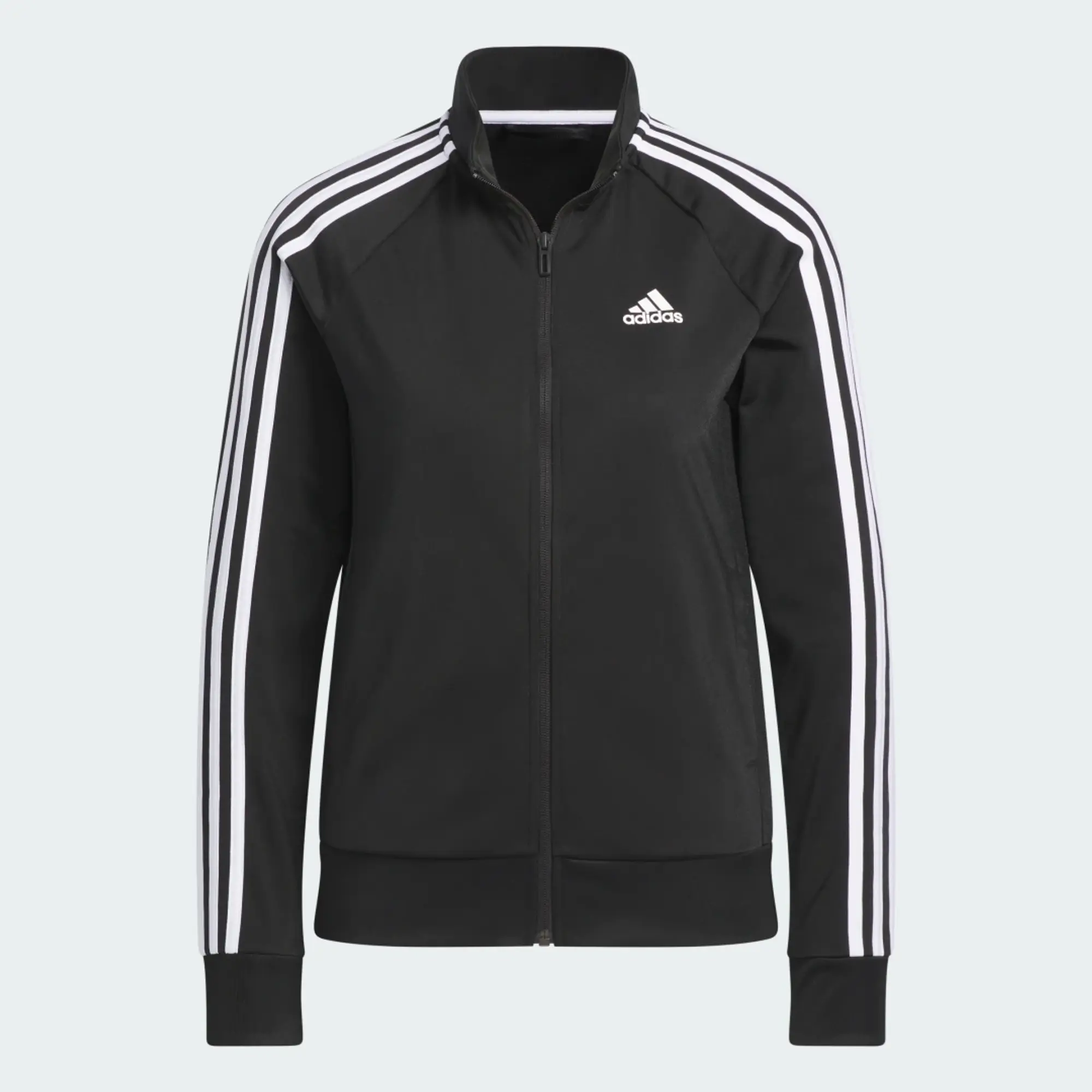 Manchester United x adidas Womens Essentials 3-Stripes Slim Track Top Black