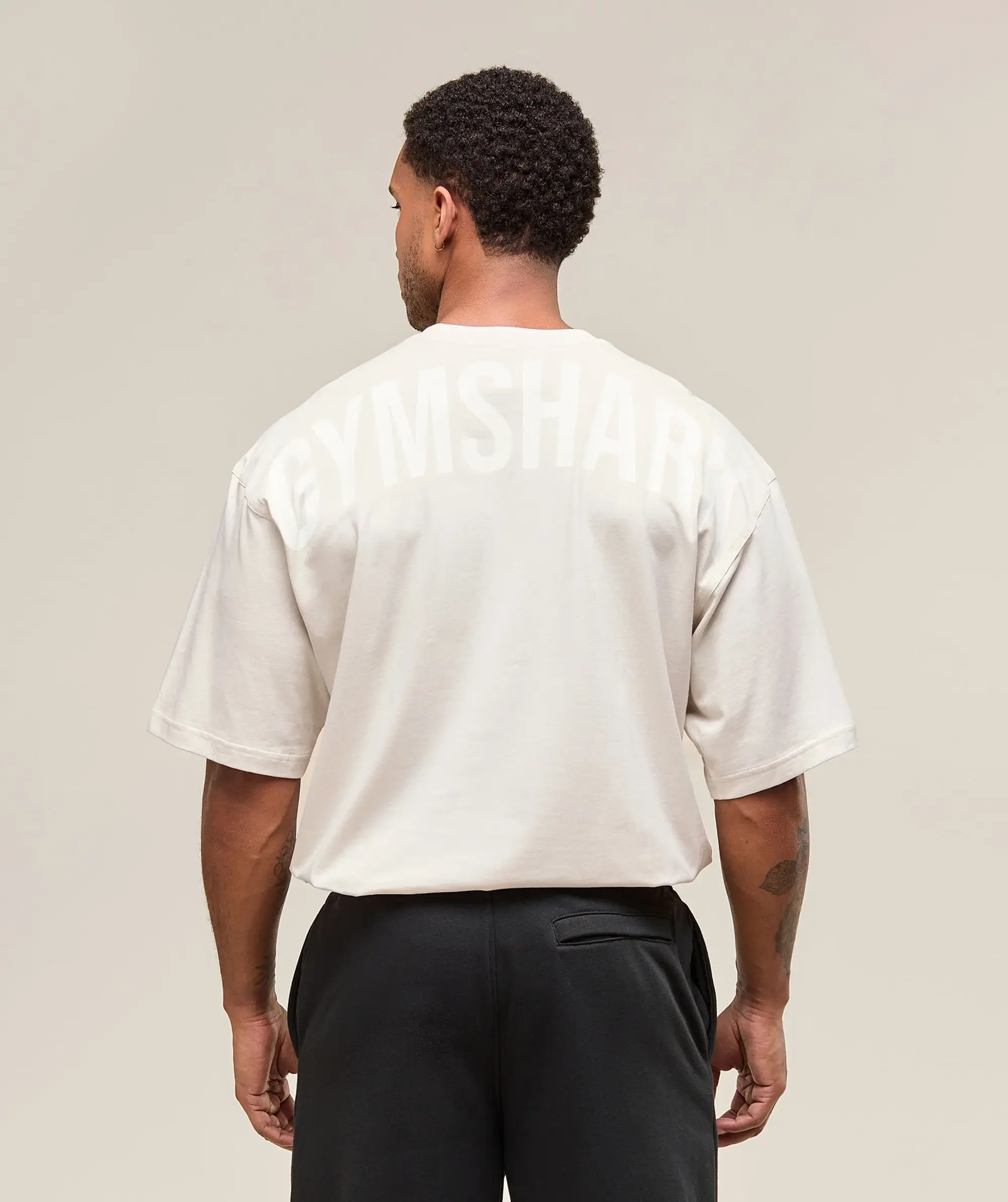 Gymshark Power T-Shirt - Oat White