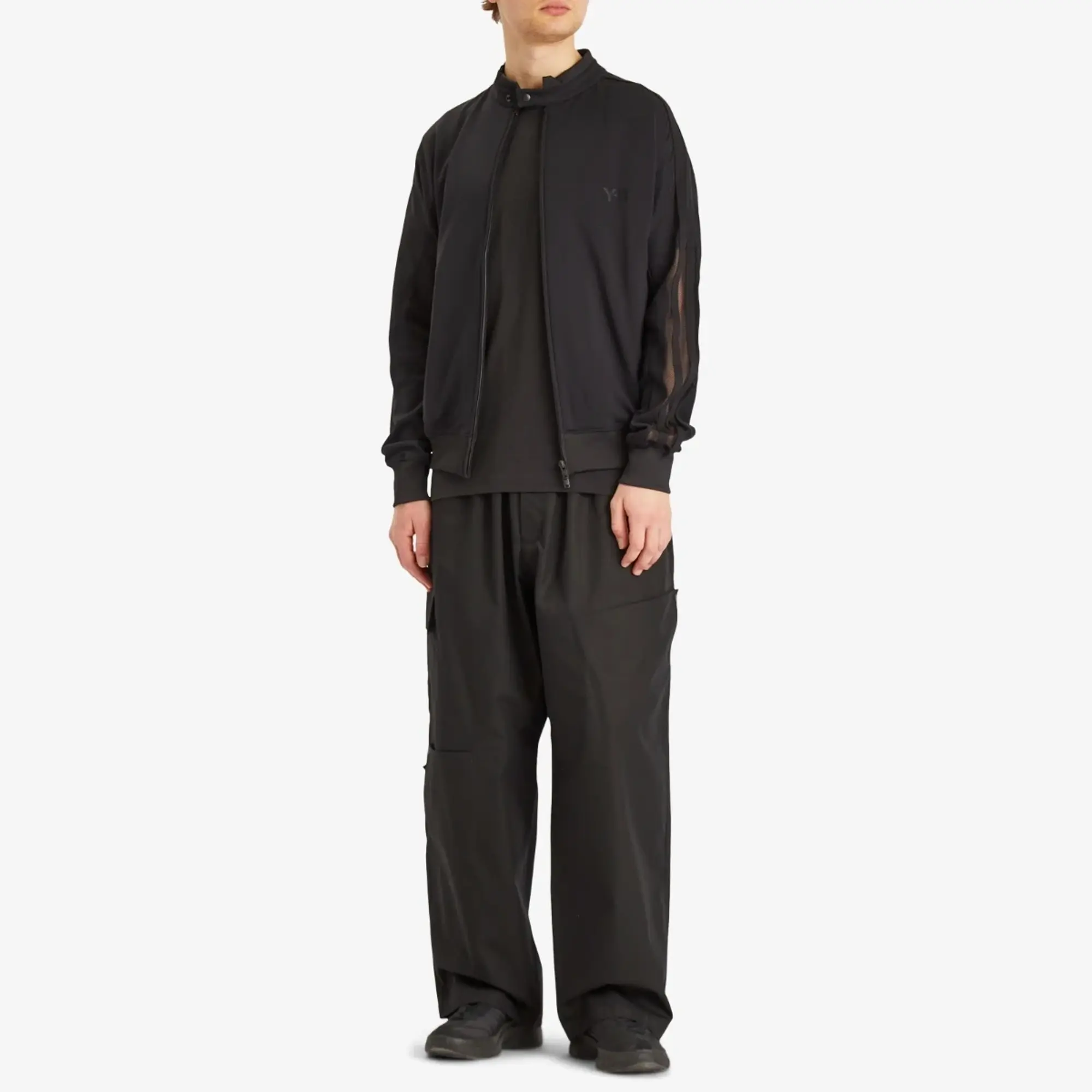 Y-3 Men's Mesh 3 Stripe Track Jacket Black