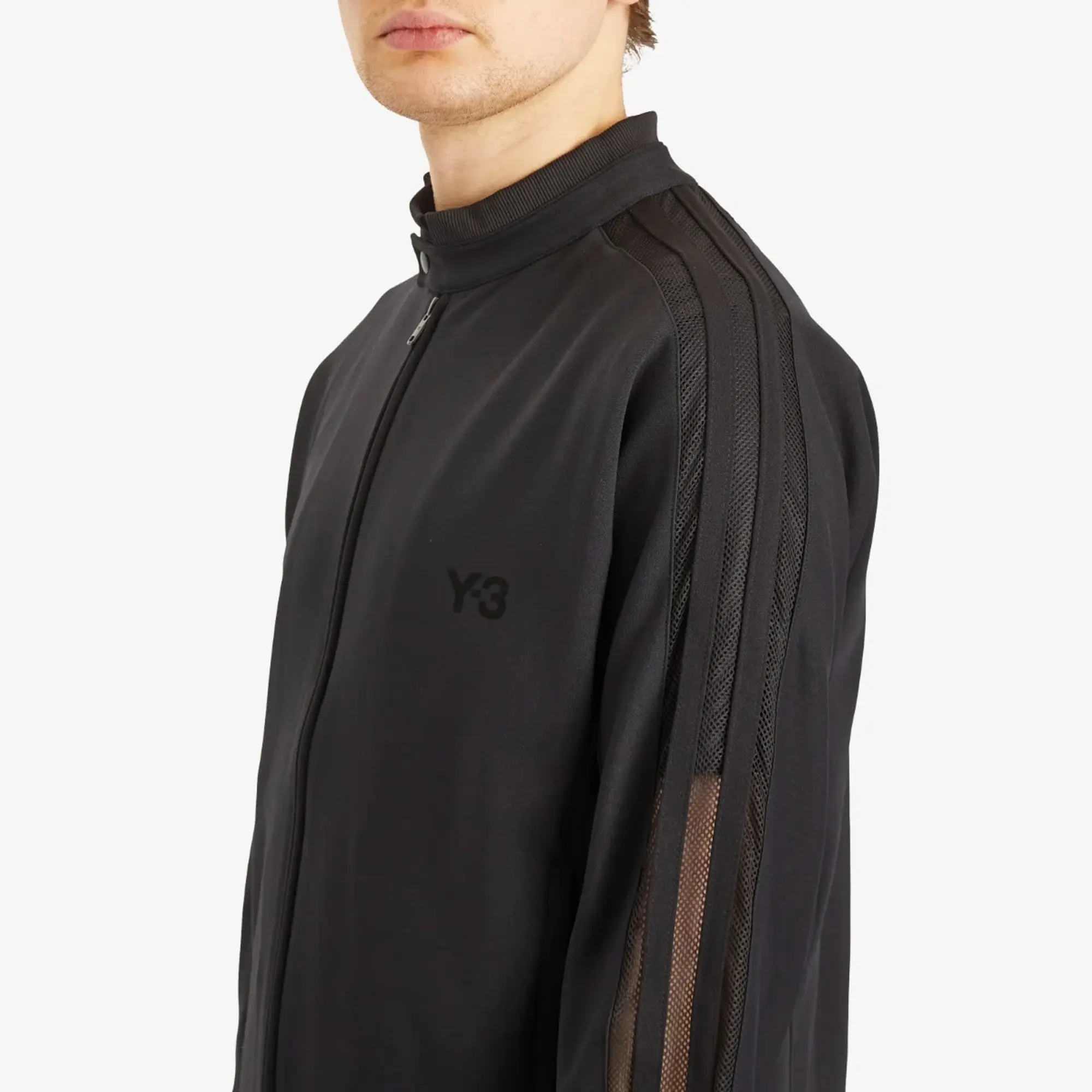 Y-3 Men's Mesh 3 Stripe Track Jacket Black