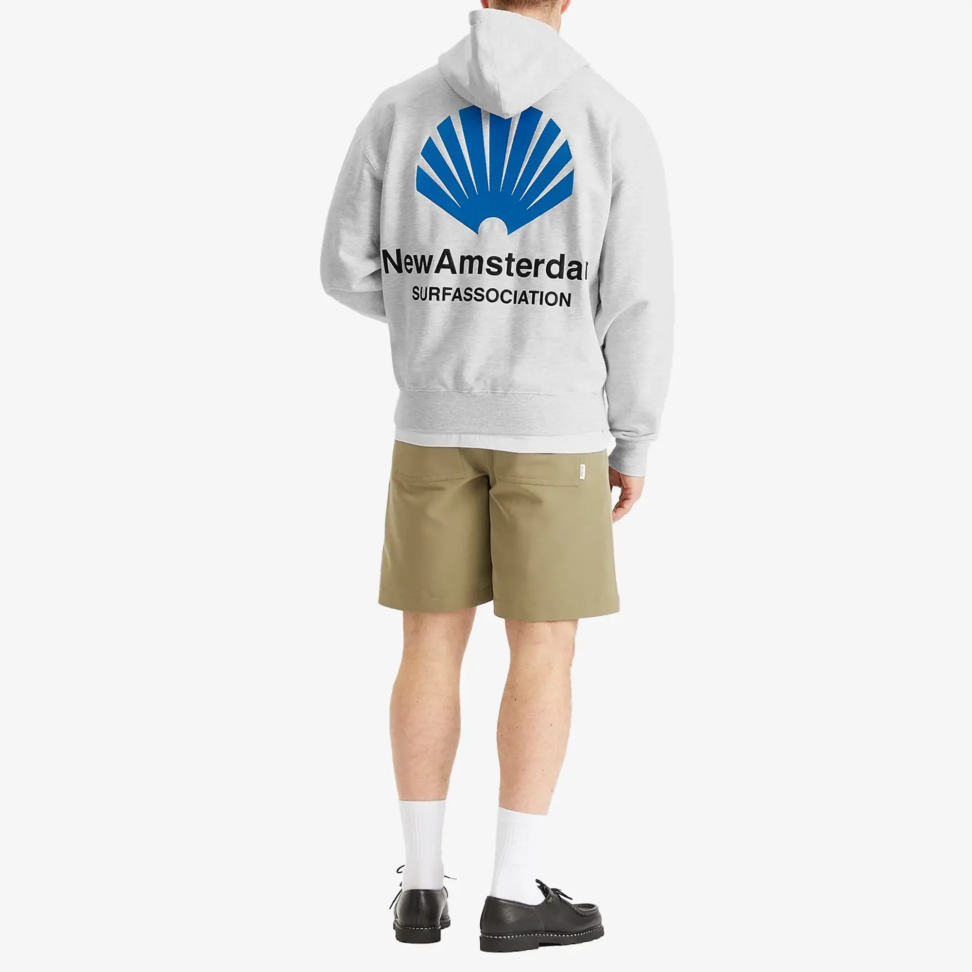 New Amsterdam Surf Association Men's Logo Hoodie Grey Melange