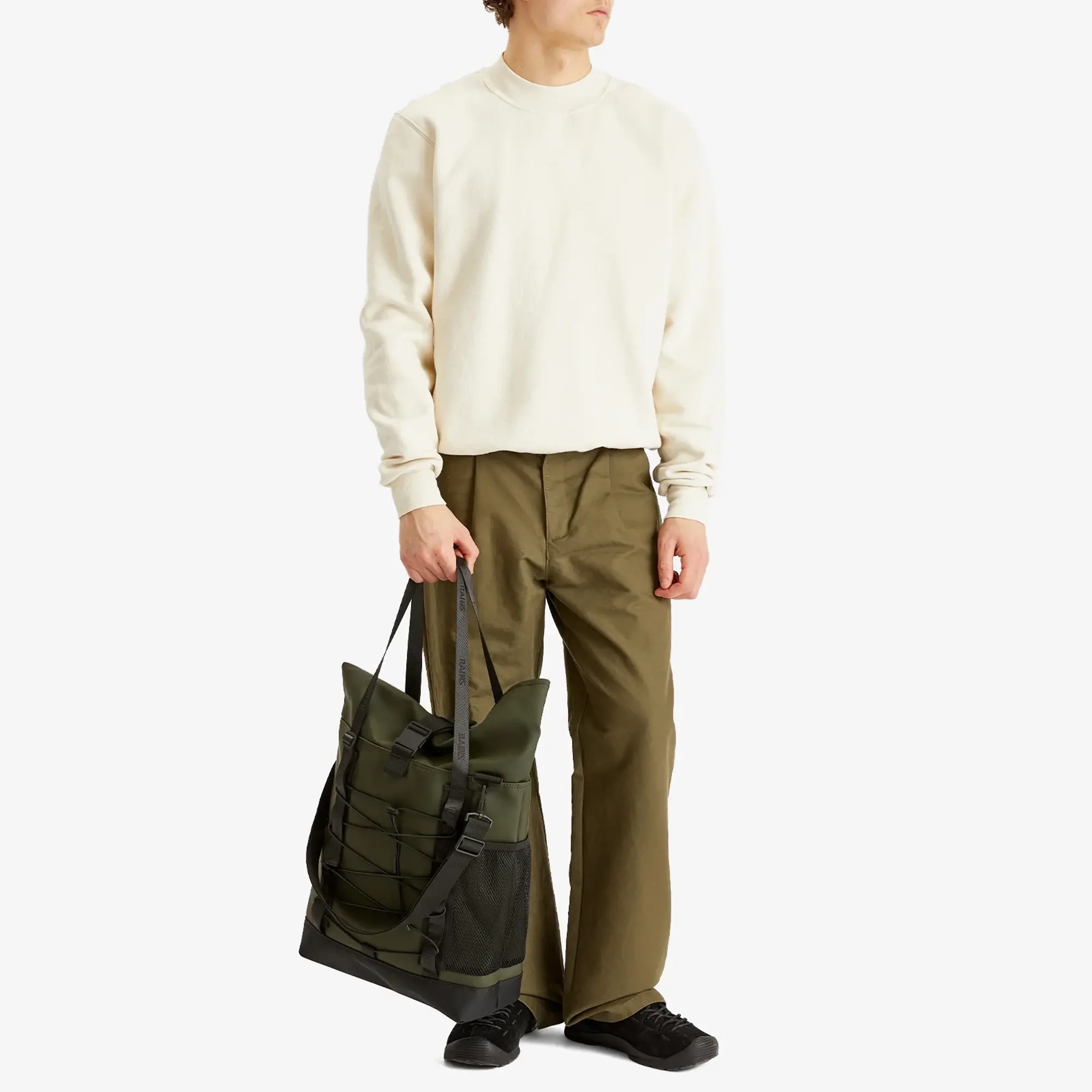 Rains Men's Trail Rolltop Tote Bag Green