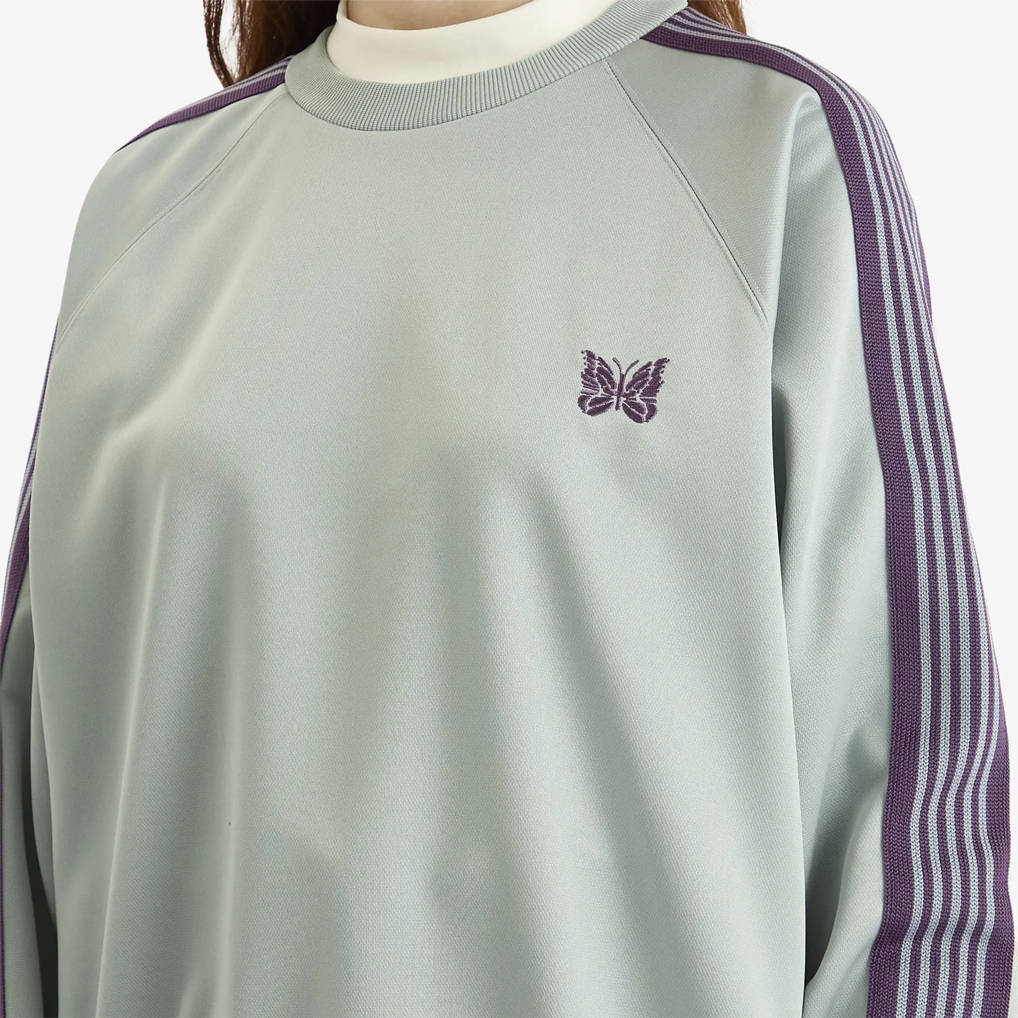 Needles Women's Track Crew Neck Sweatshirt Sax