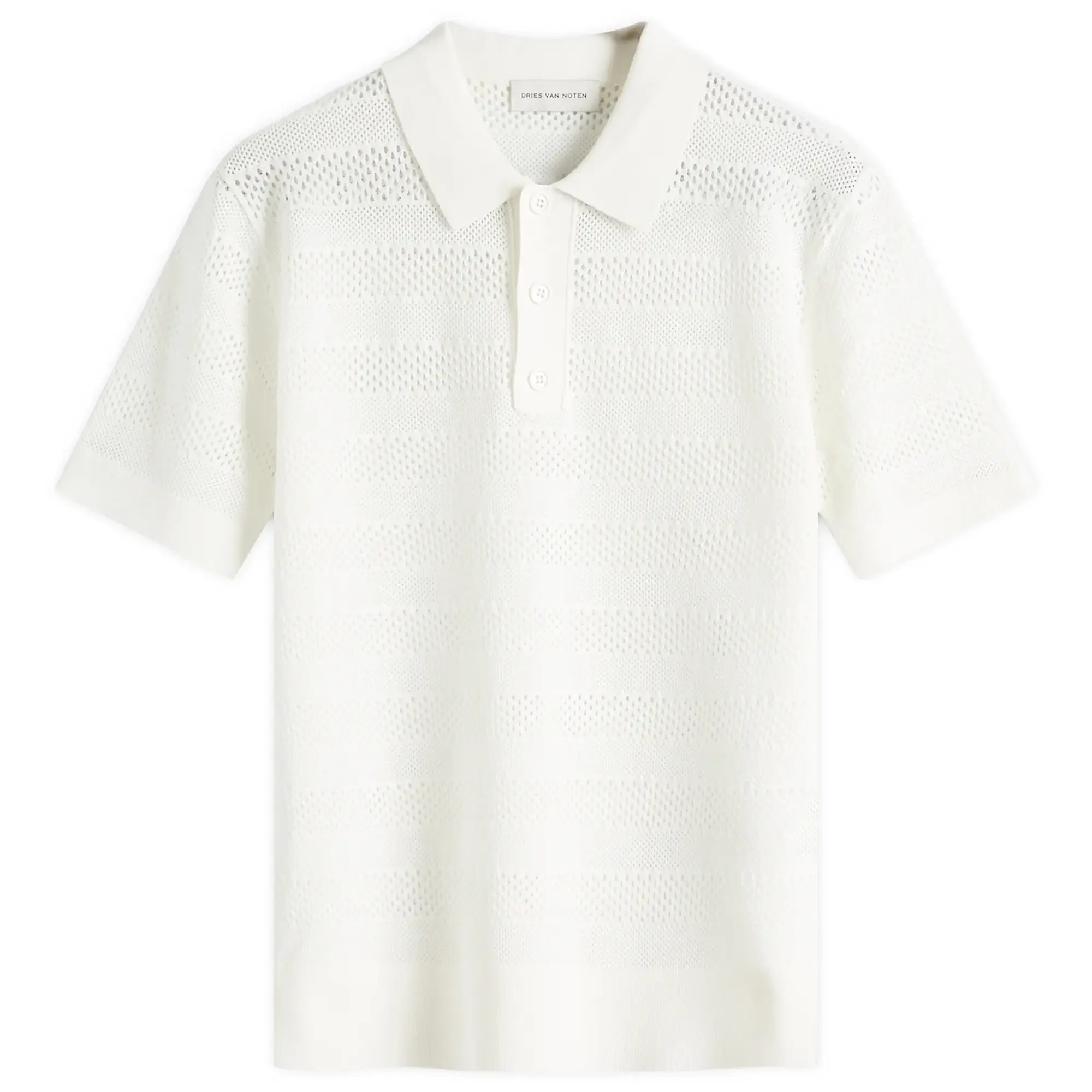 Dries Van Noten Men's Mercy Knit Polo White