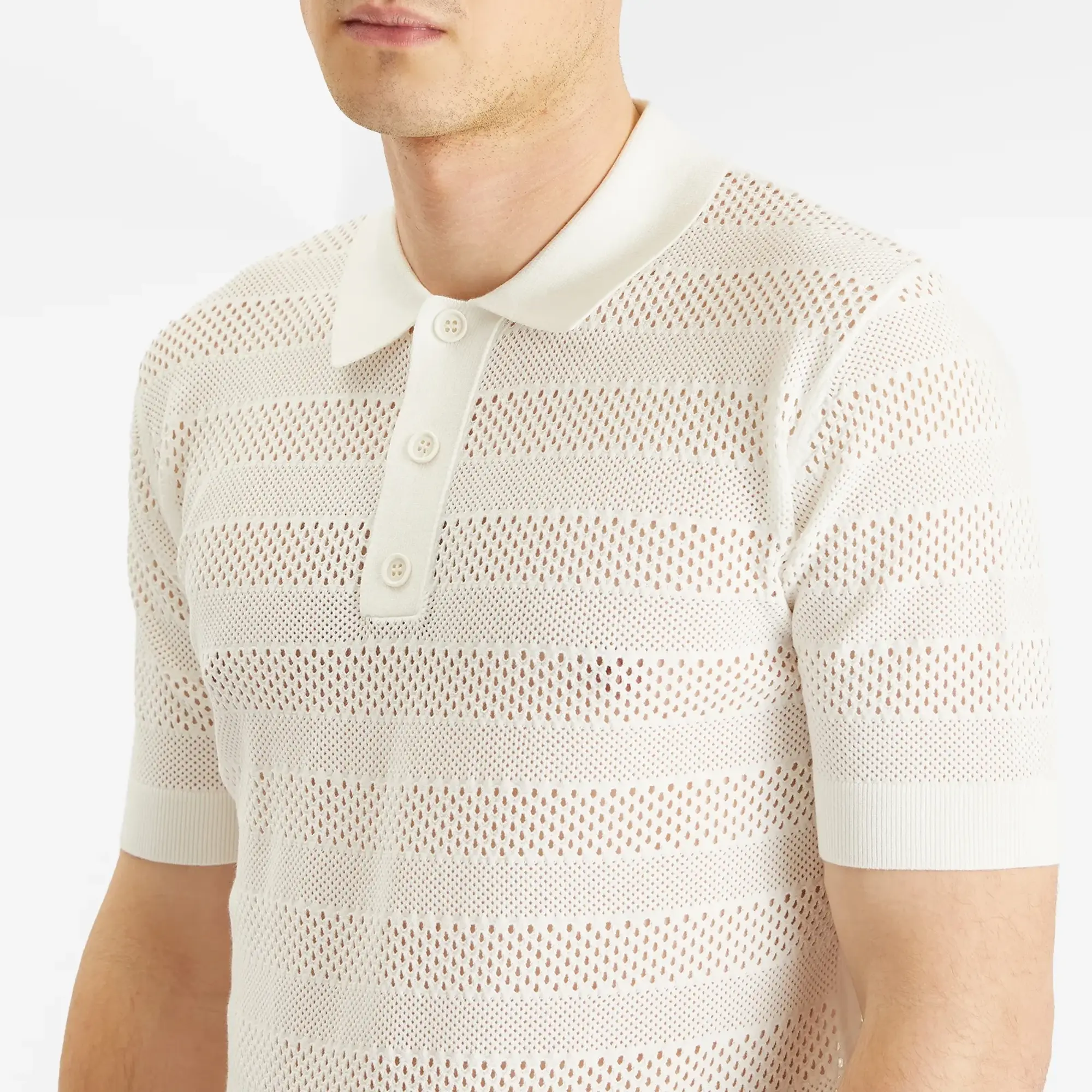 Dries Van Noten Men's Mercy Knit Polo White