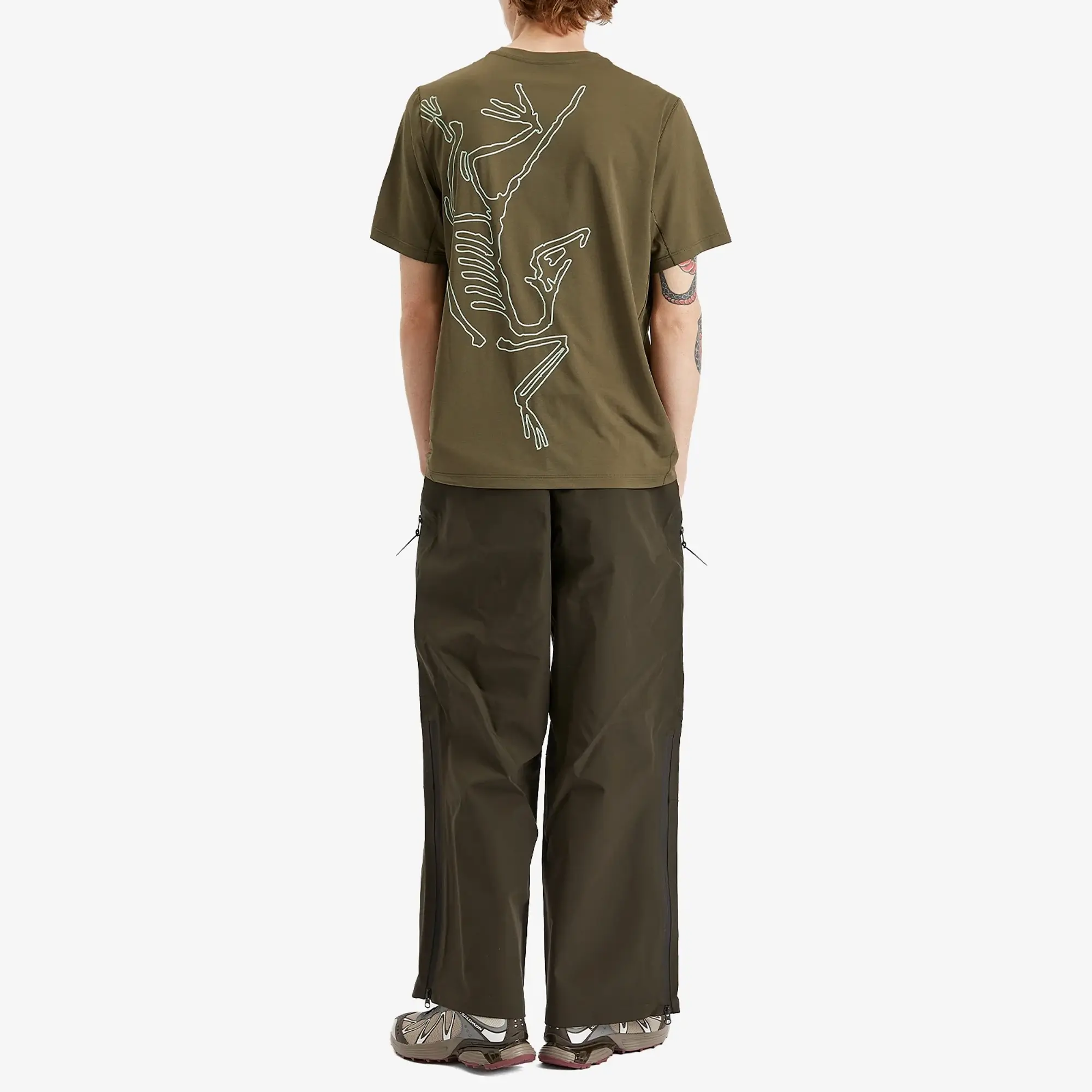 Arcteryx Cormac Arc�Bird Logo T-Shirt - Tatsu Heather / Stone Green