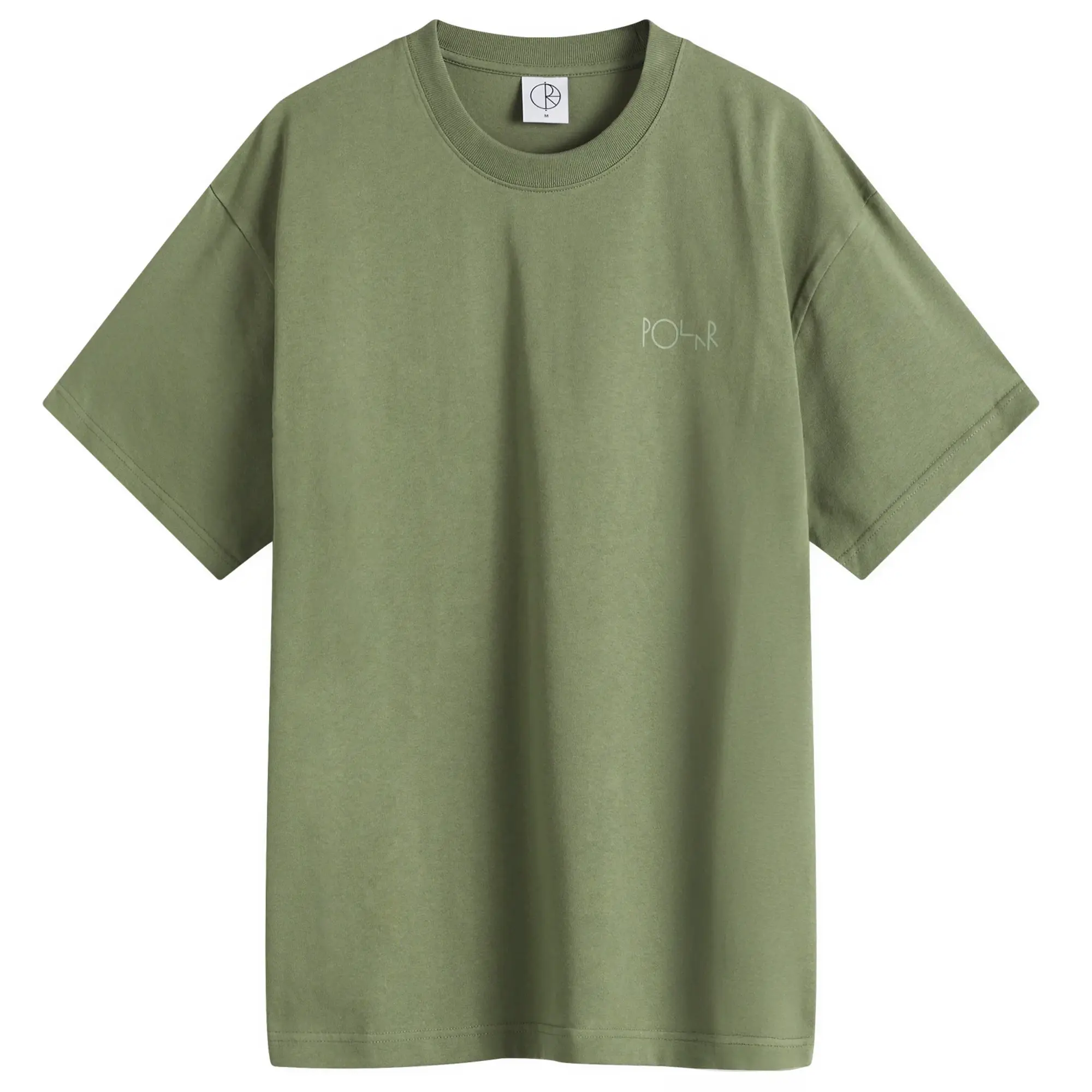 Polar Skate Co. Men's Stroke Logo Contrast T-Shirt Moss Green
