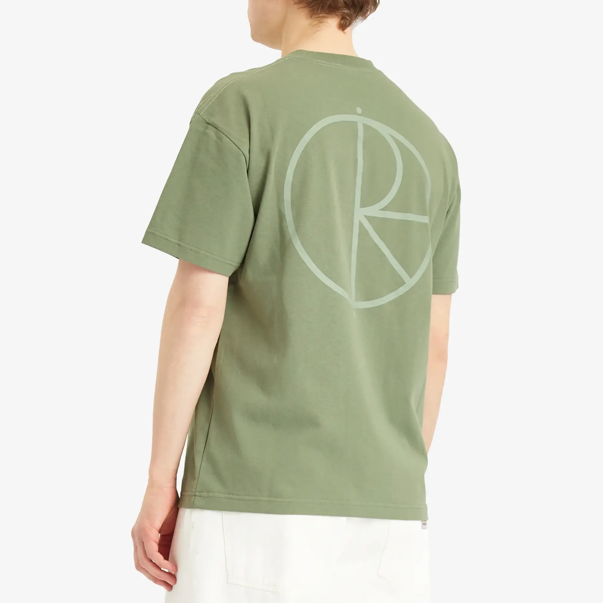 Polar Skate Co. Men's Stroke Logo Contrast T-Shirt Moss Green