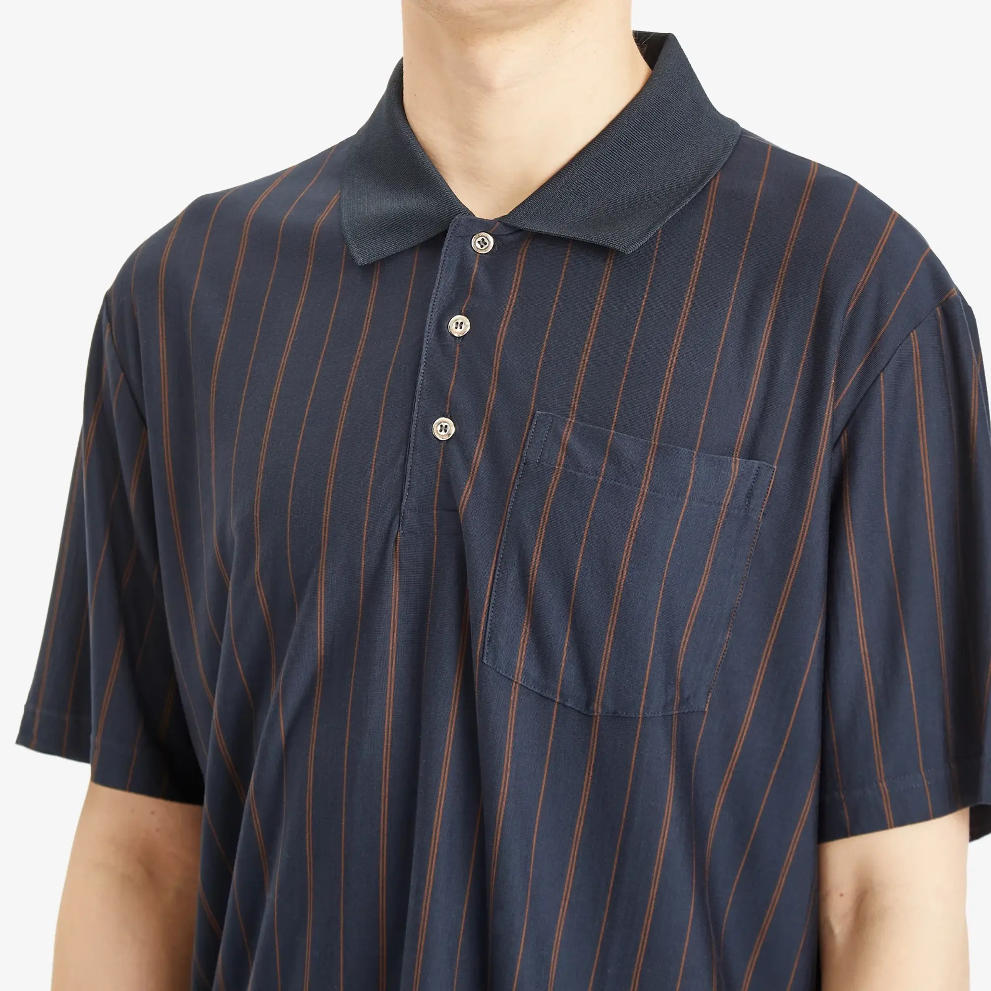 Polar Skate Co. Men's Fancy Polo Shirt Navy/Brown