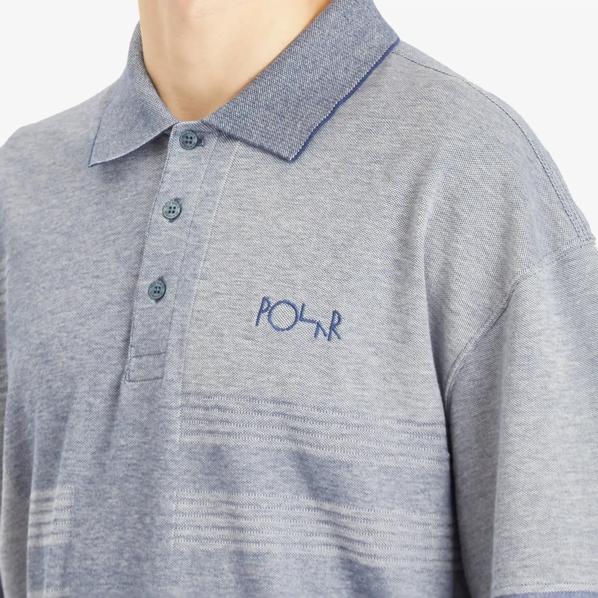 Polar Skate Co. Men's Pique Surf Polo Shirt Heather Blue