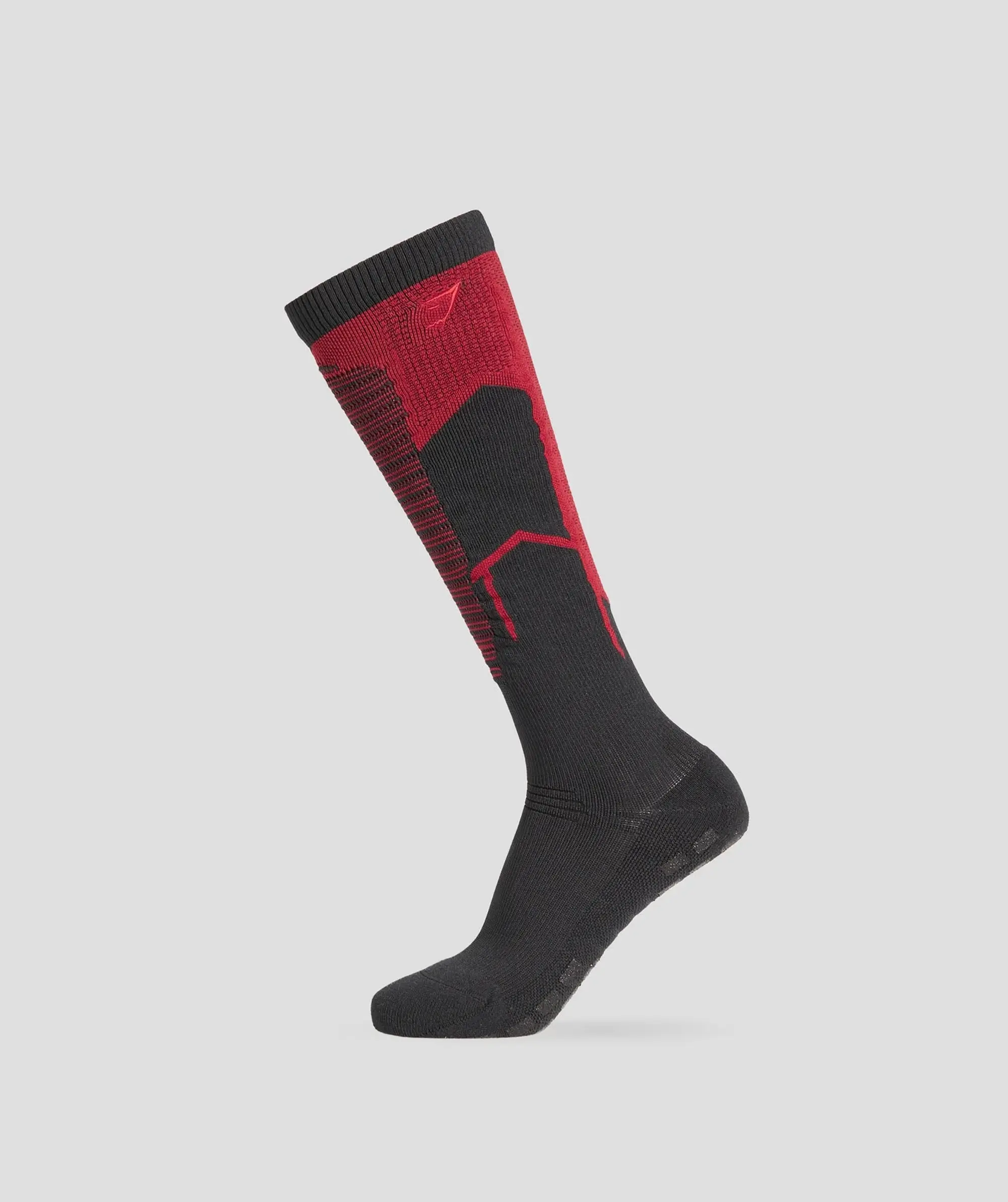Gymshark Onyx Lifting Socks - Black/Carmine Red