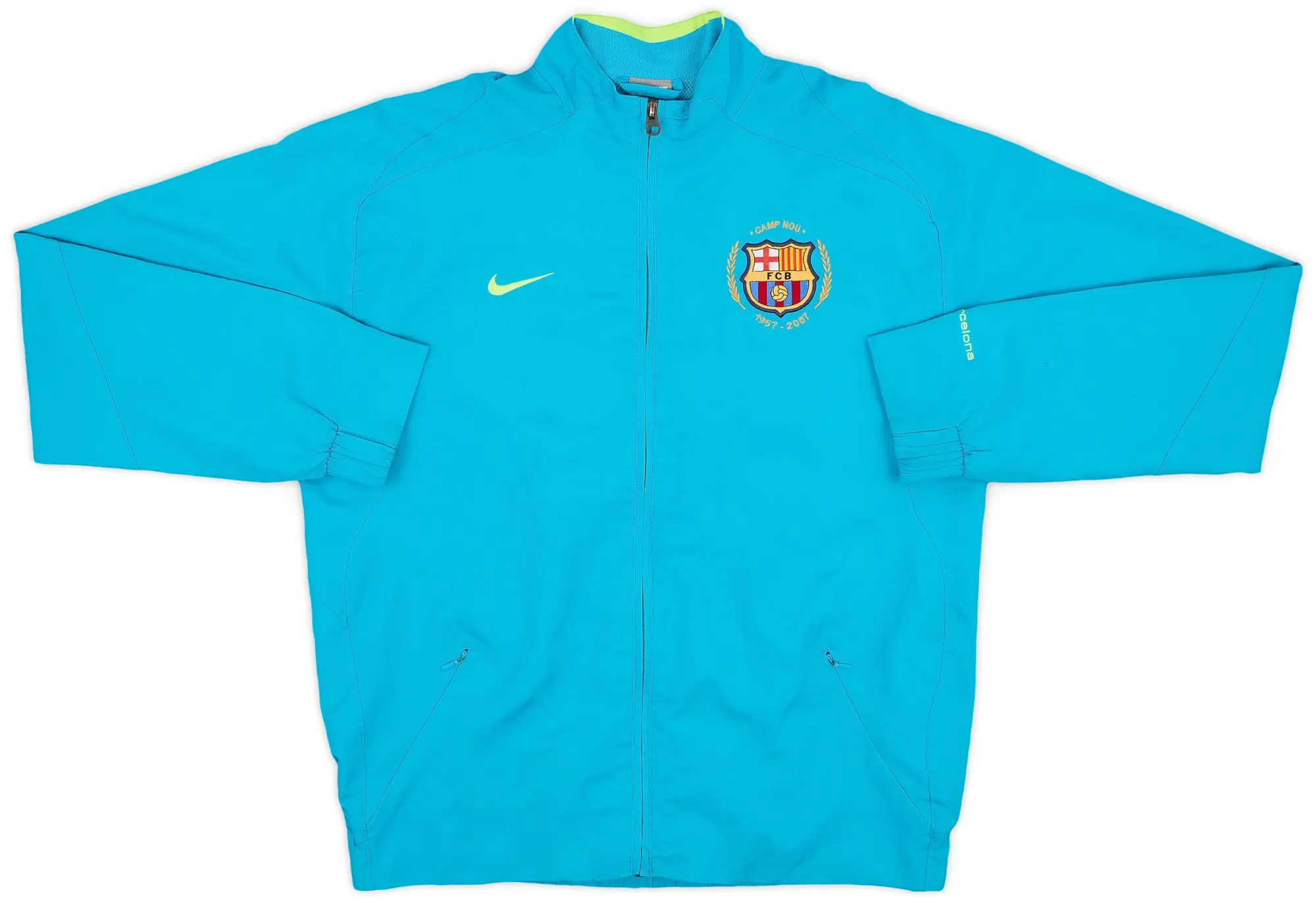 2007-08 Barcelona Nike Track Jacket - 9/10 - (XL.Boys)