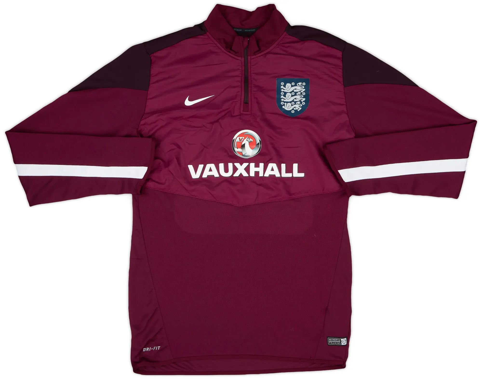 2014-15 England Nike 1/4 Zip Drill Top - 9/10 - (M)