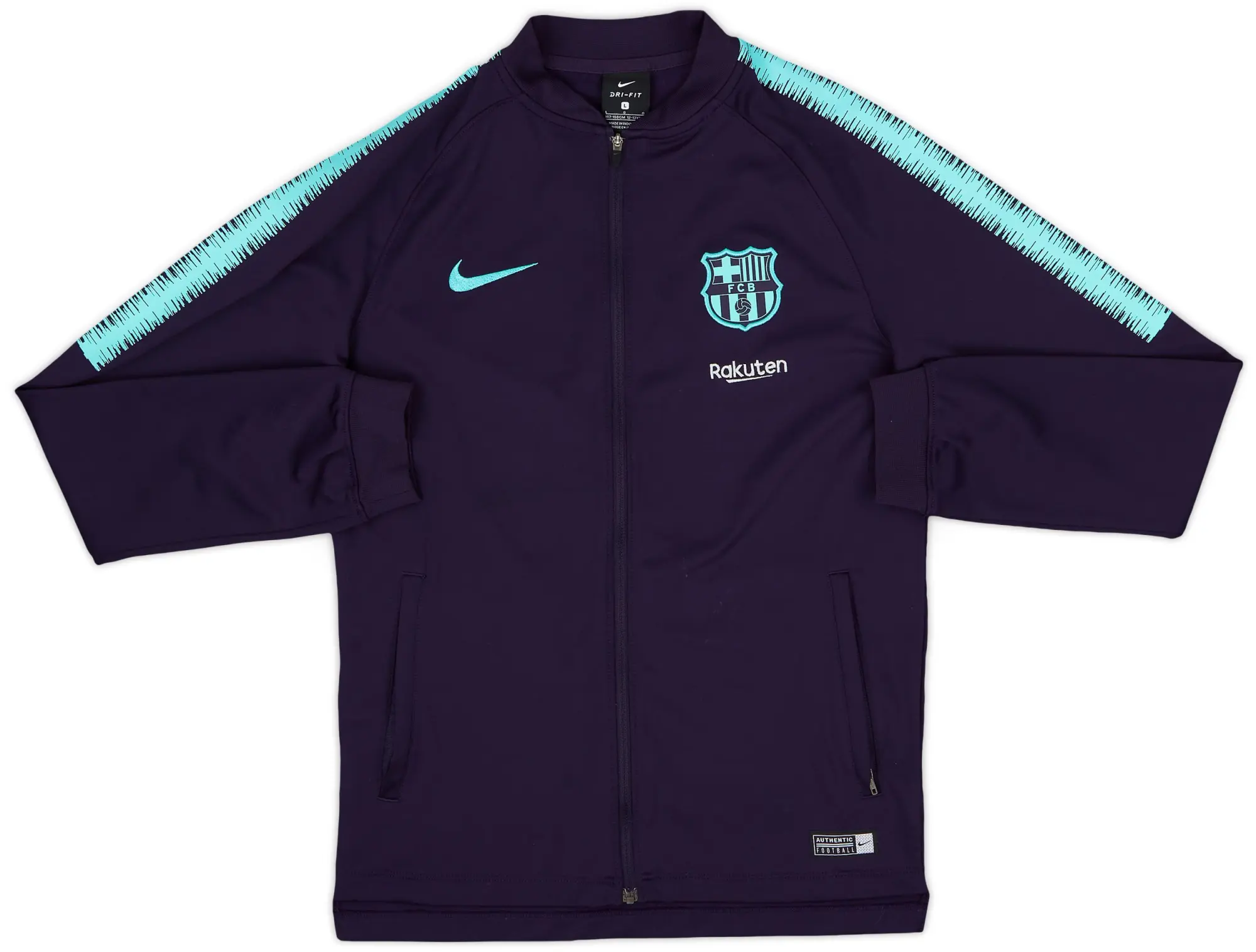 2018-19 Barcelona Nike Track Jacket - 7/10 - (L.Boys)