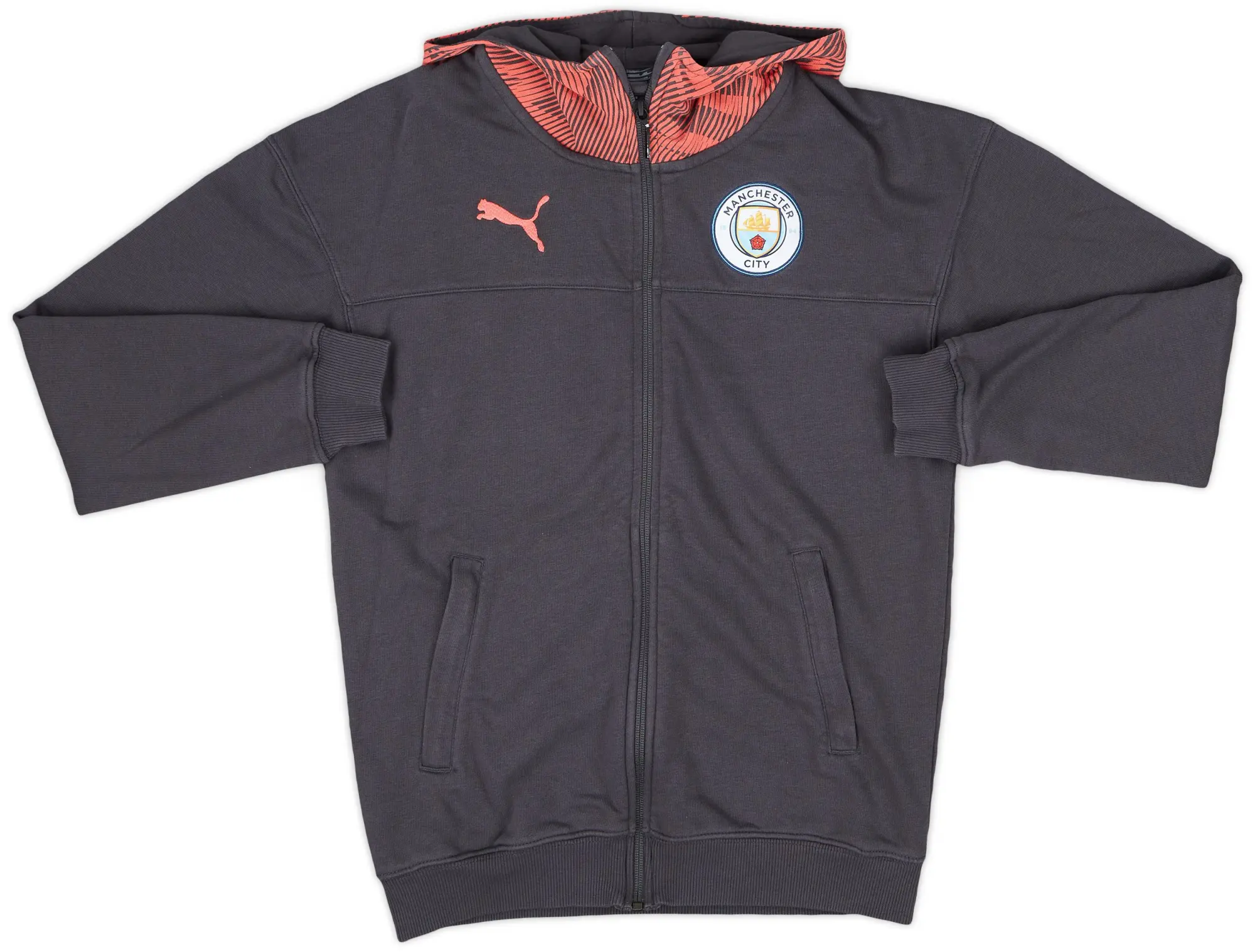 2019-20 Manchester City Puma Hooded Track Jacket - 9/10 - (XS)