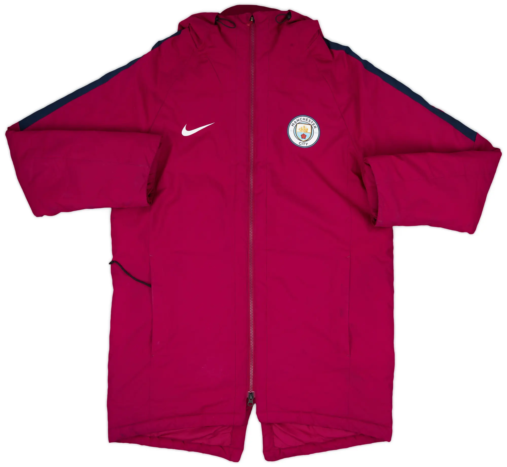 2017-18 Manchester City Nike Hooded Padded Bench Coat - 9/10 - (L)