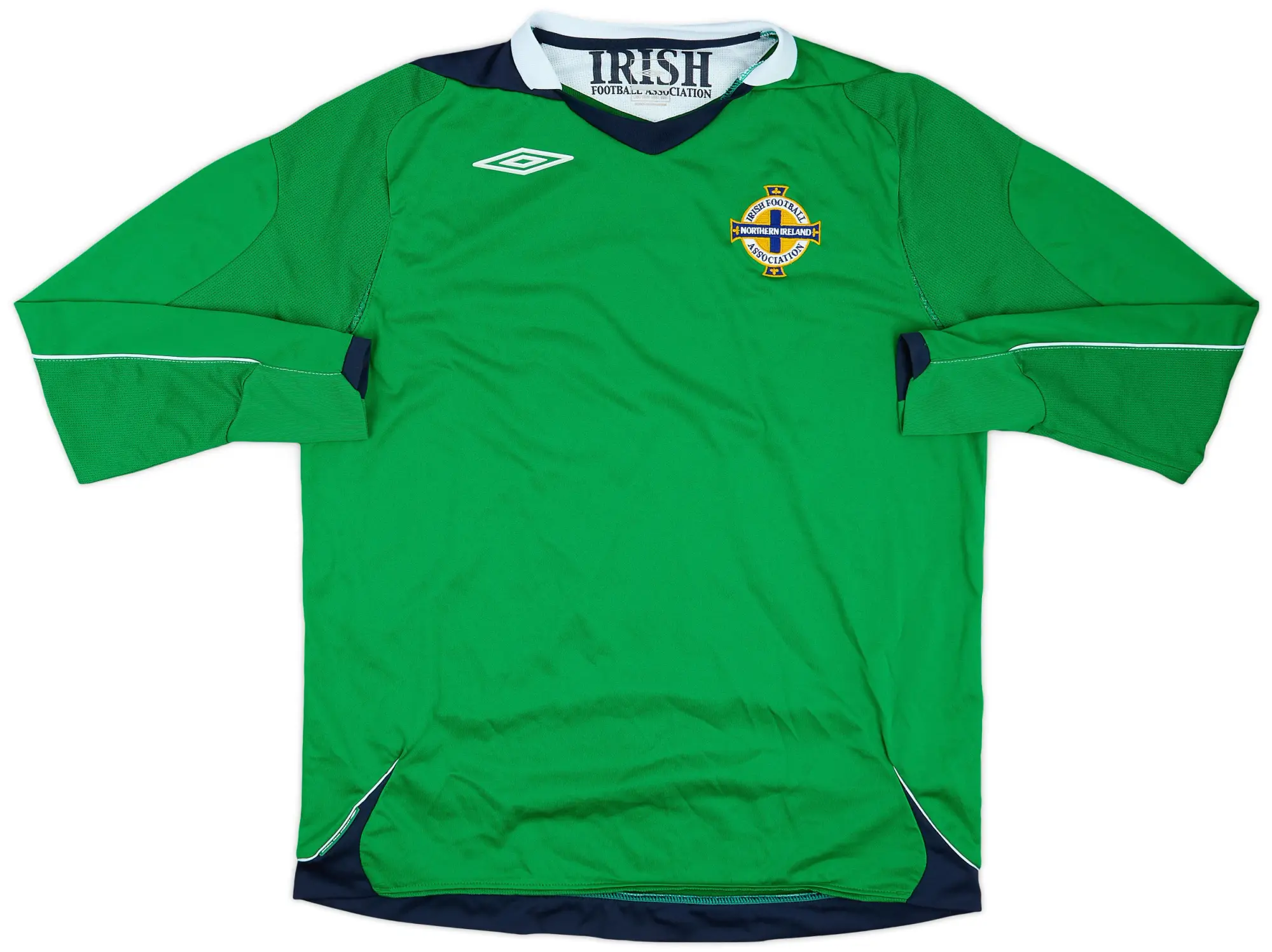 Umbro 2006-08 Northern Ireland Home L/S Shirt - 8/10 - (L)
