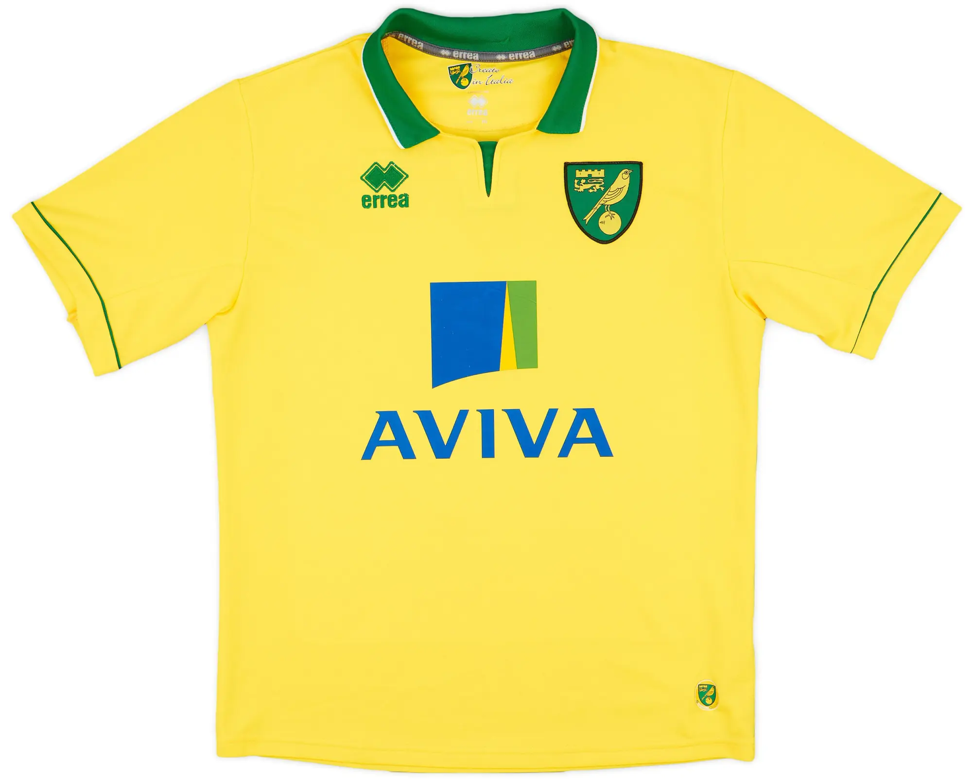 Errea 2012-13 Norwich Home Shirt - 7/10 - (M)