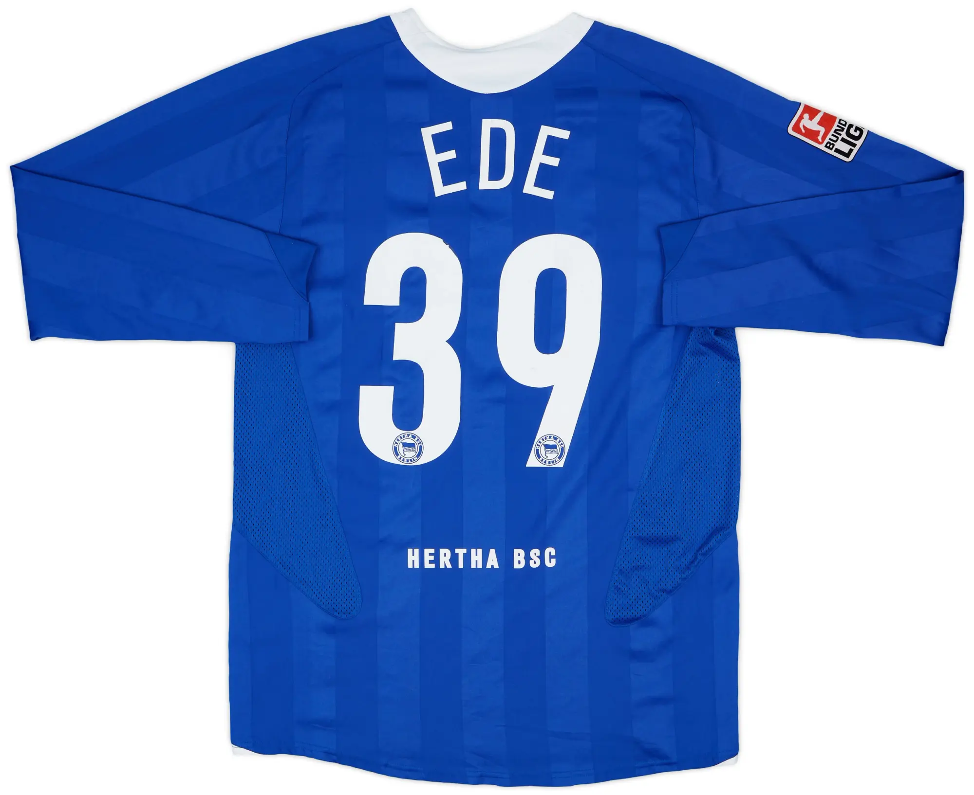 Nike 2006-07 Hertha Berlin Player Issue Squad Signed Away L/S Shirt Ede #39