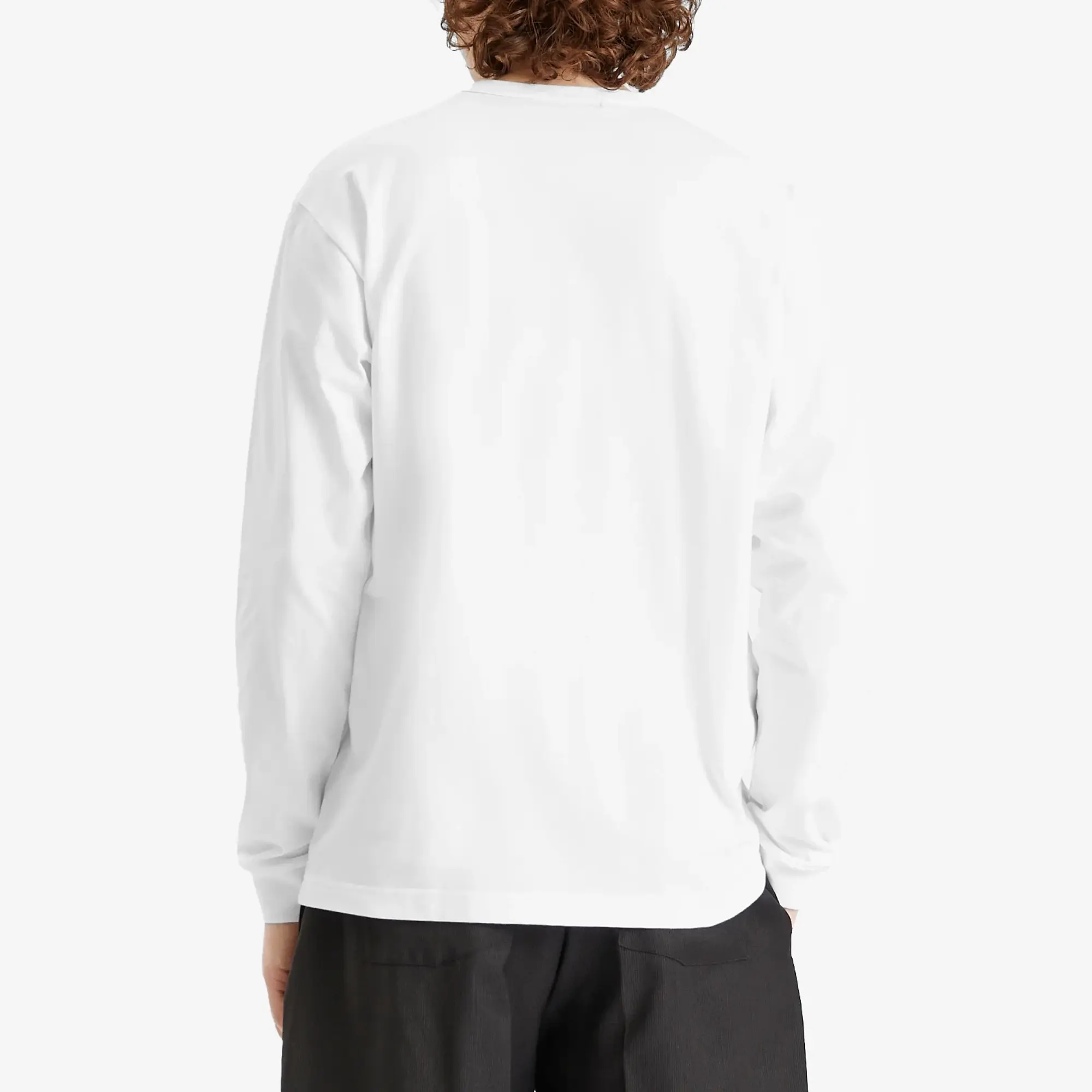 Comme des Garçons Homme Men's Logo Pocket Long Sleeve T-Shirt White