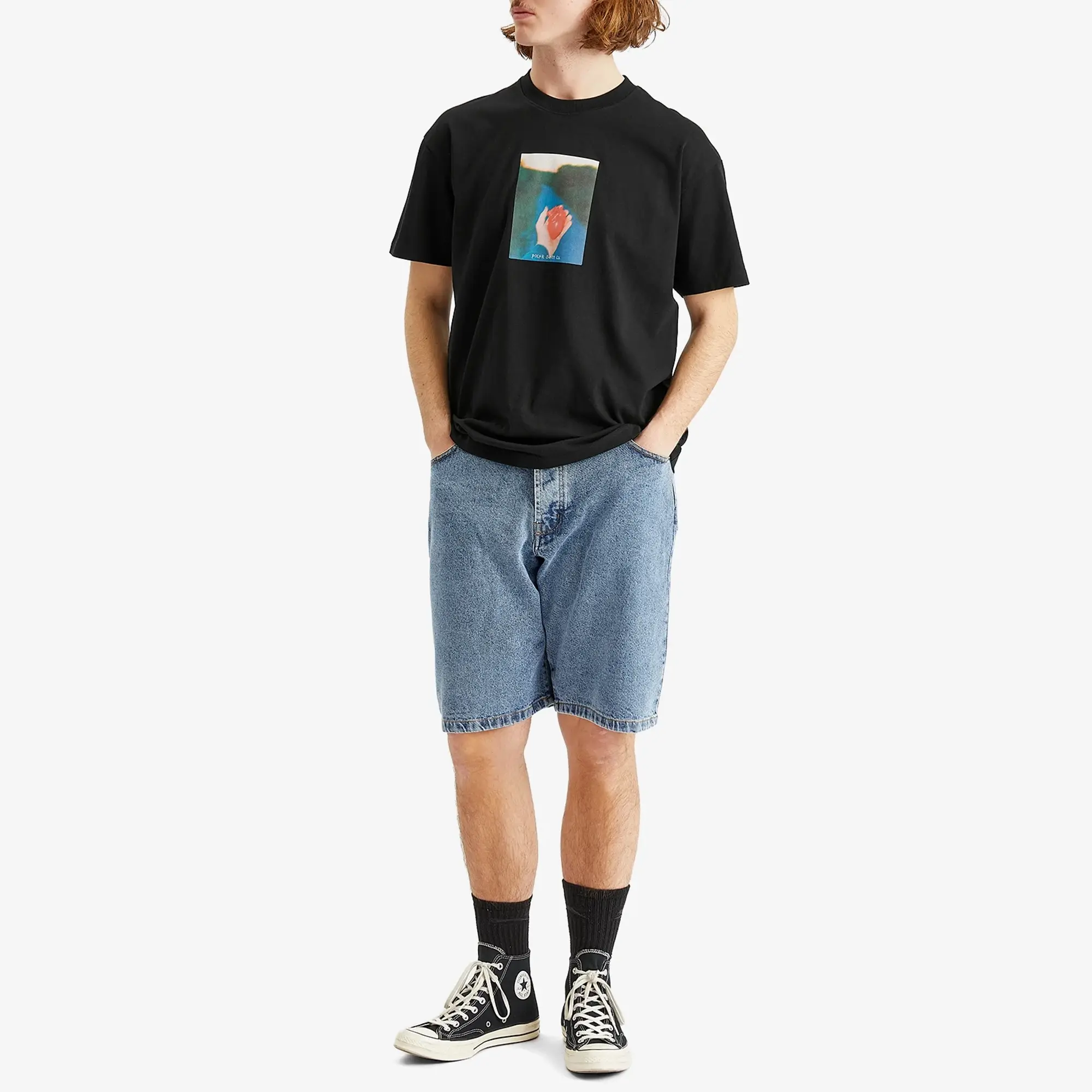 Polar Skate Co. Men's Heart in Hand T-Shirt Black