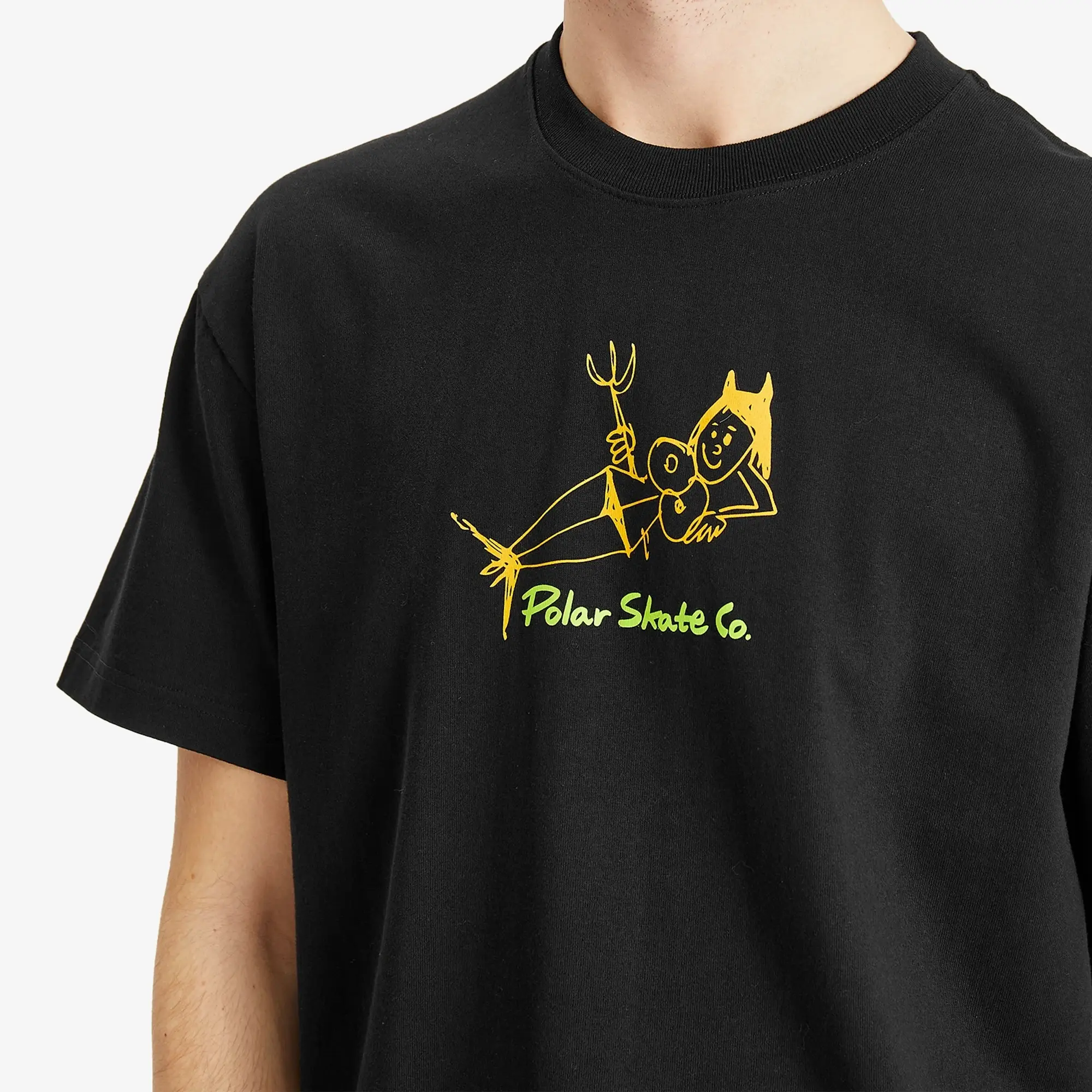 Polar Skate Co. Men's Devil Woman T-Shirt Black