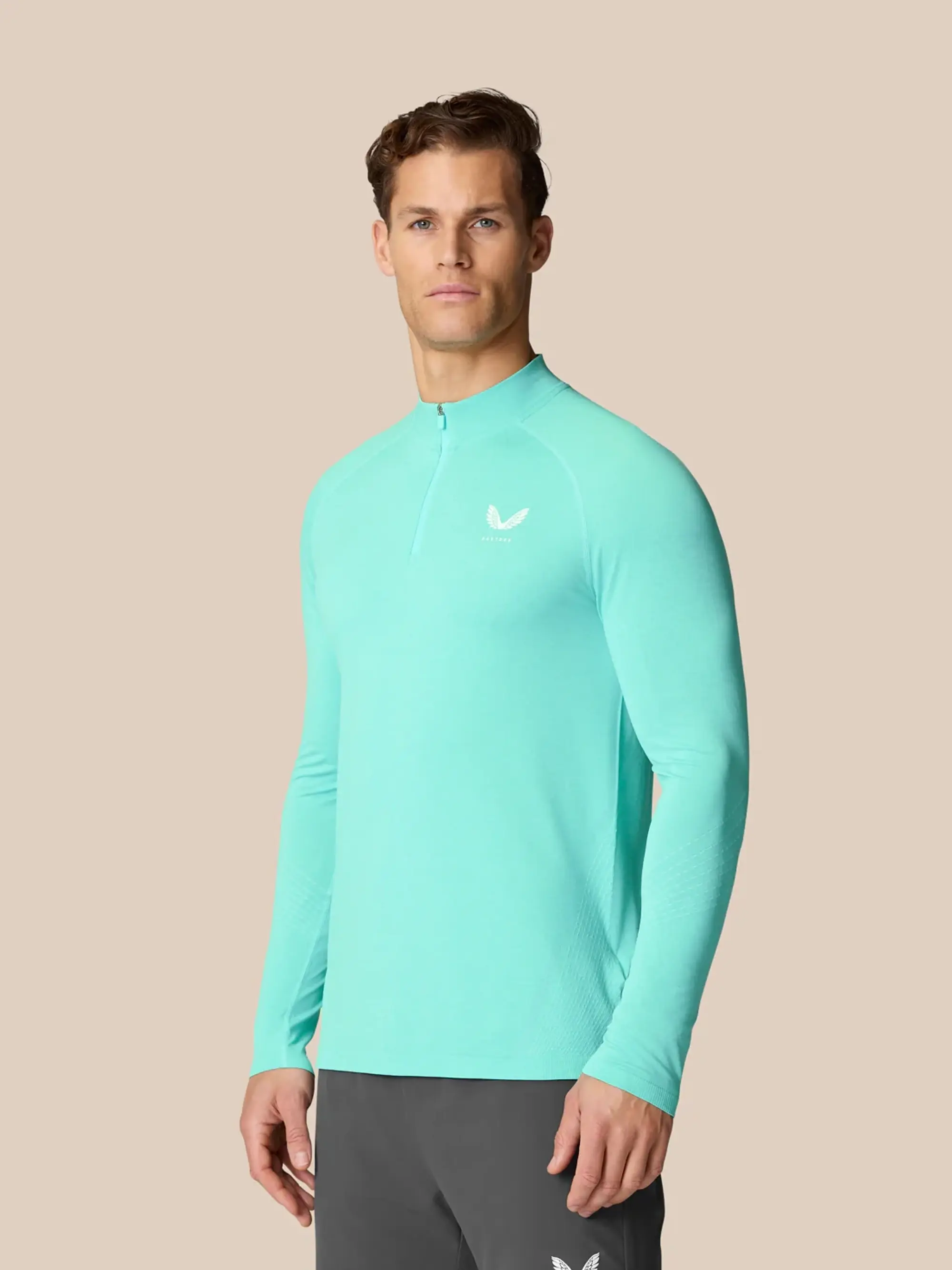 Castore Flow Training 1/4 Zip Top - Light Aqua