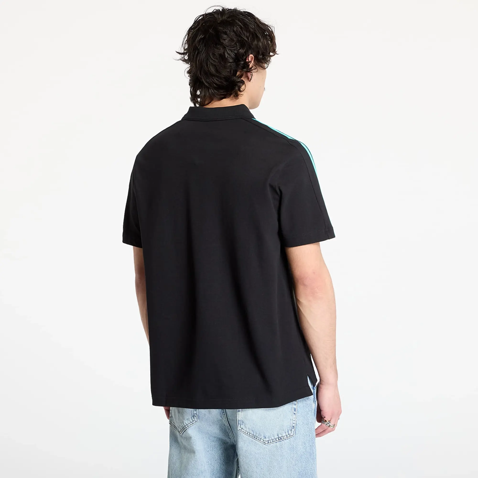 adidas Originals T-Shirt Adidas Mercedes - Amg Petronas Formula One Team Dna Polo Men Black/ Black/ White Xxl