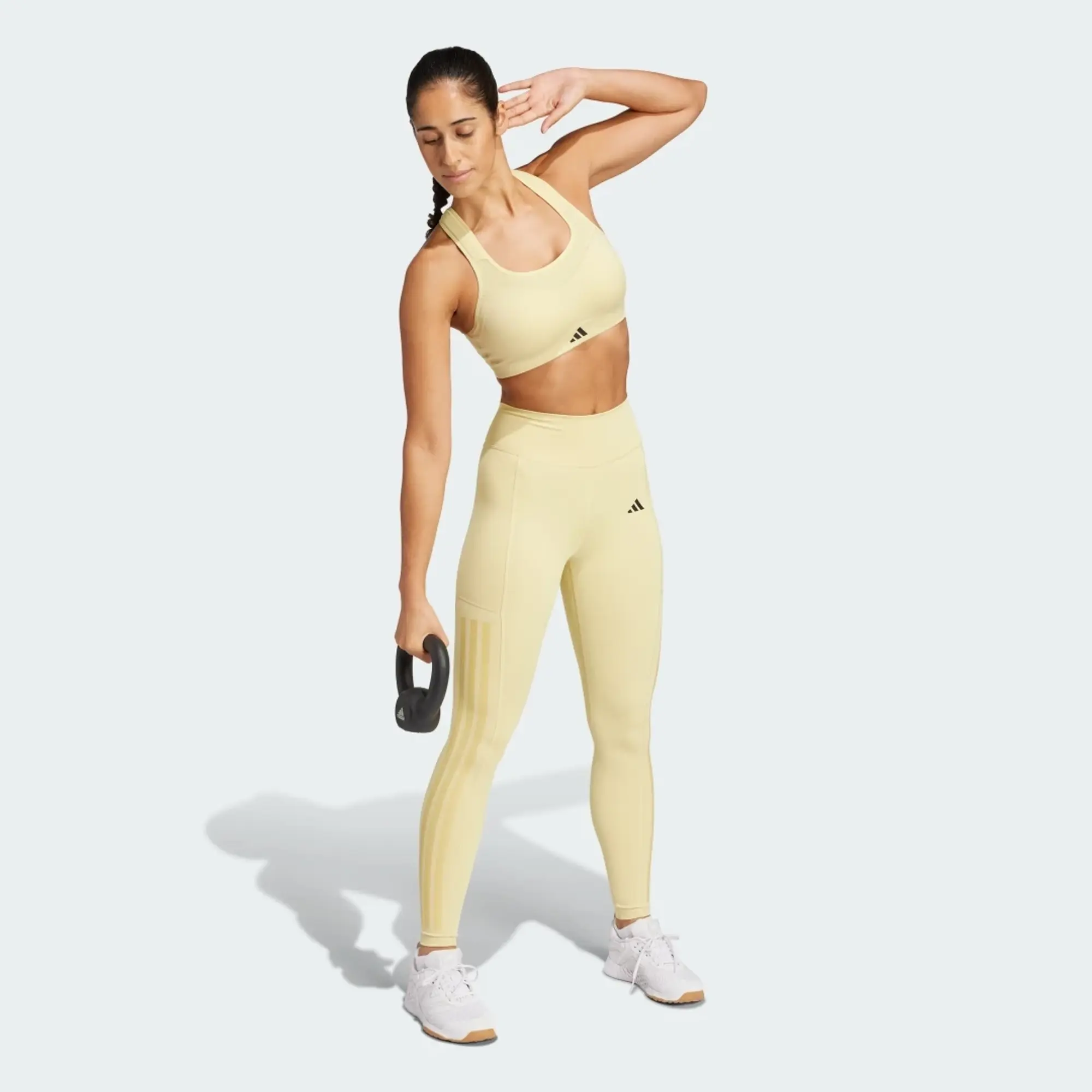 adidas Women Optime 3 Stripes Full Length Leggings