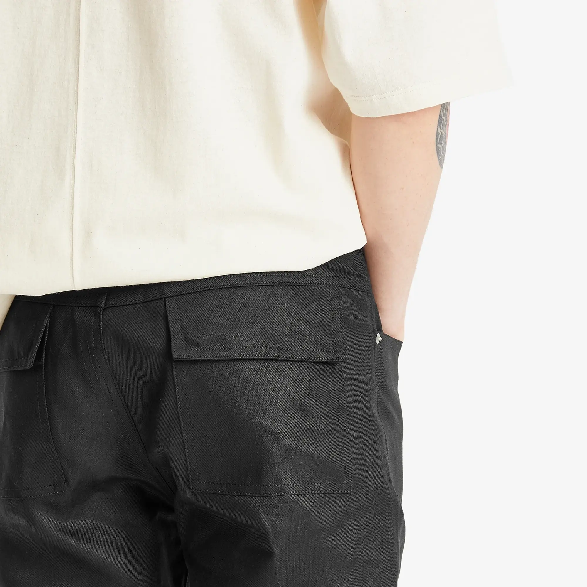 Rick Owens Men's Twill Headon Pants Black
