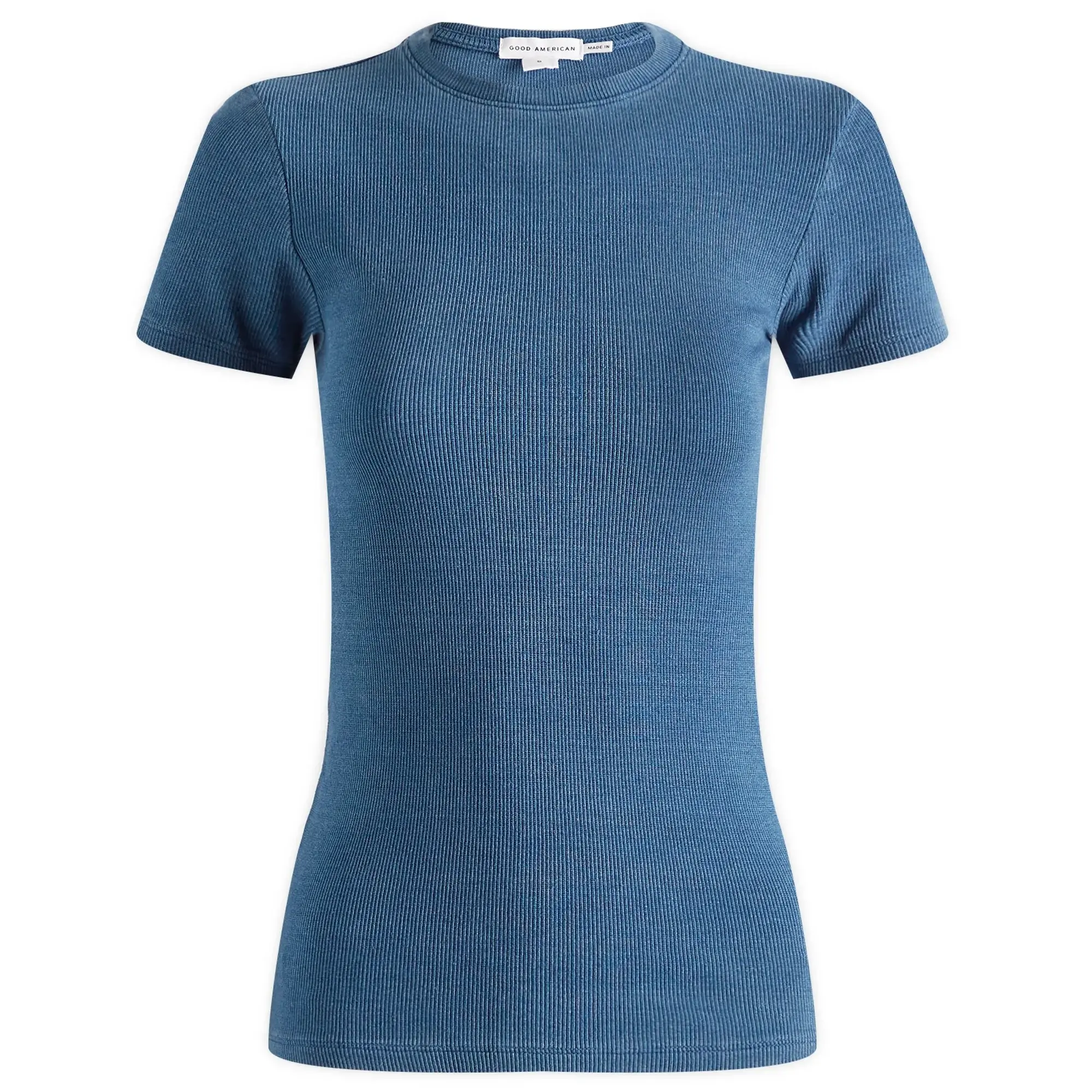 Good American Women's Jeanius Fitted T-Shirt Indigo
