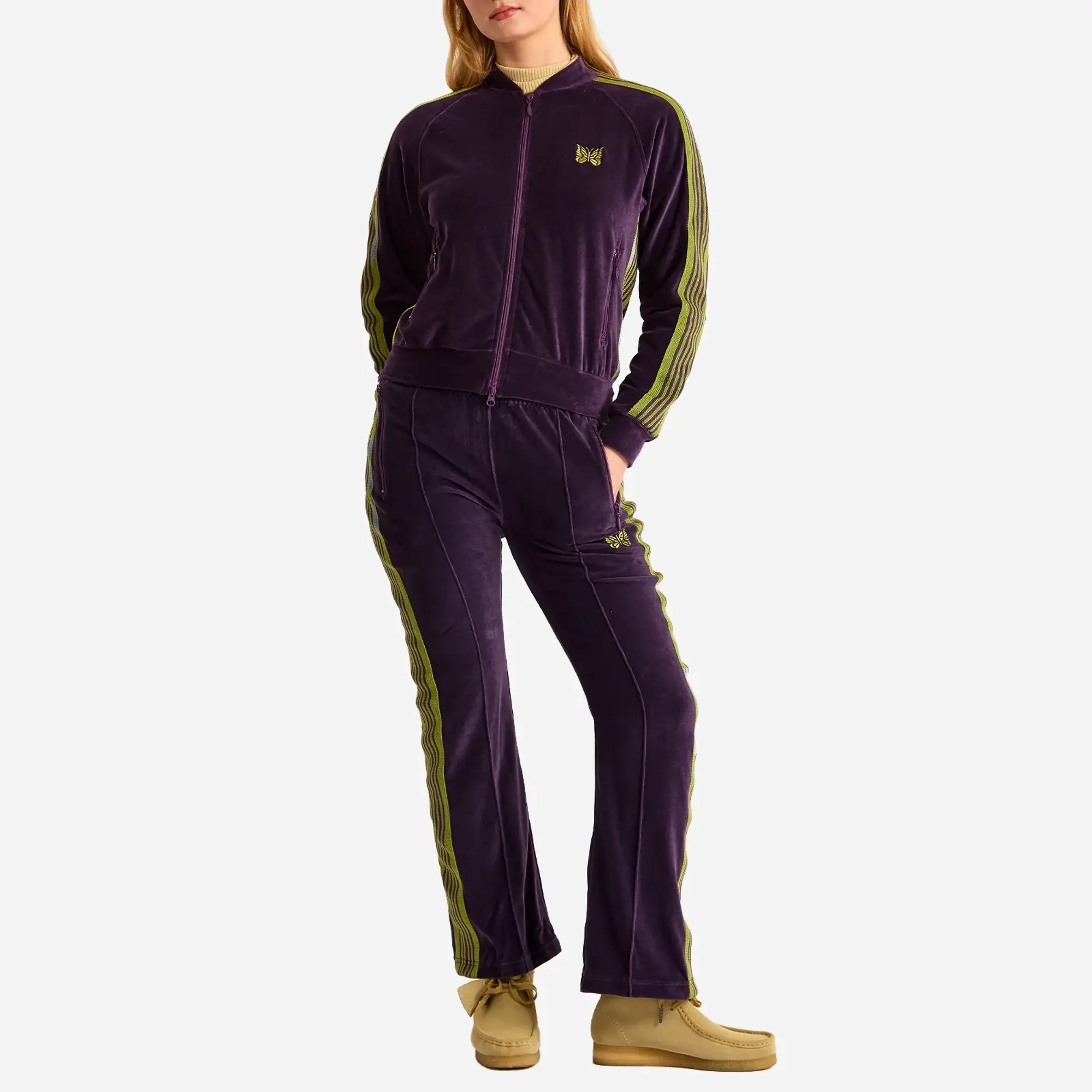 Needles Women's Boot-Cut Track Pant Purple