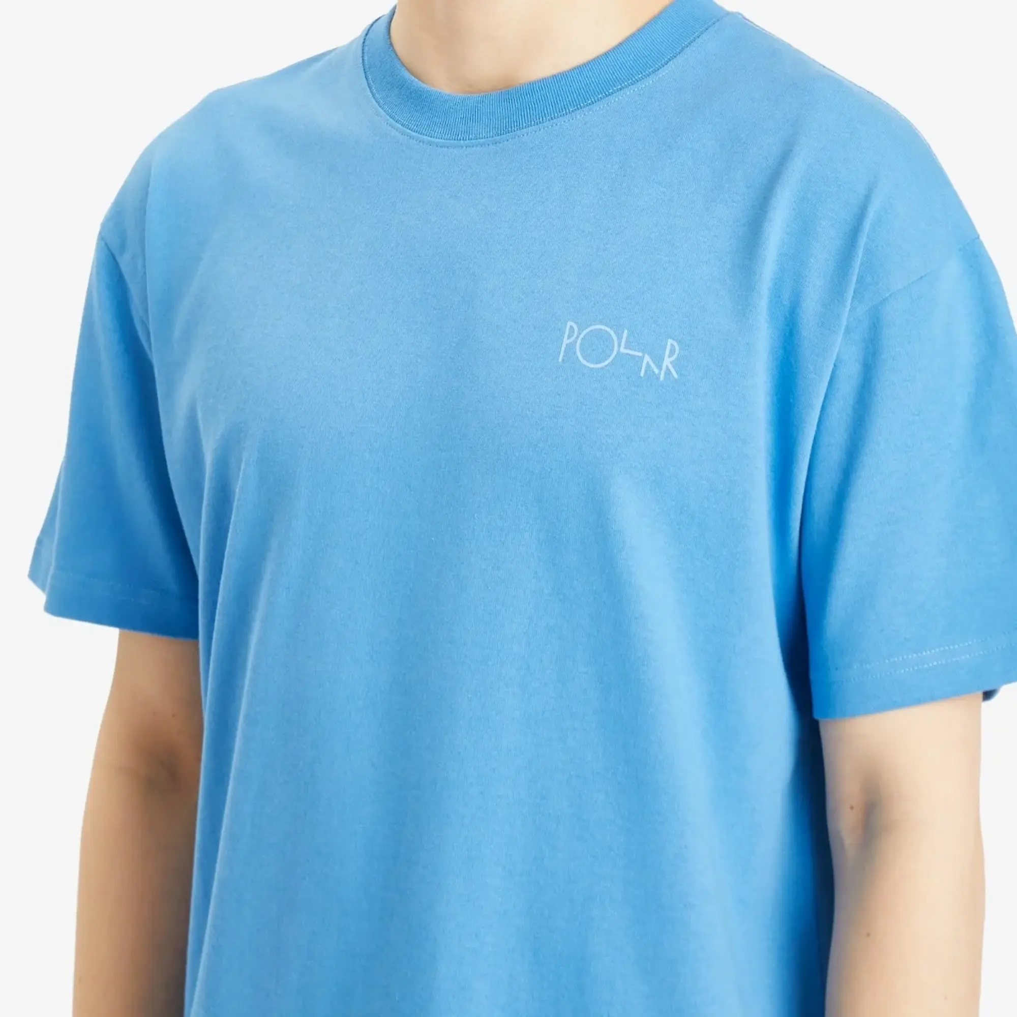 Polar Skate Co. Men's Stroke Logo Contrast T-Shirt French Blue