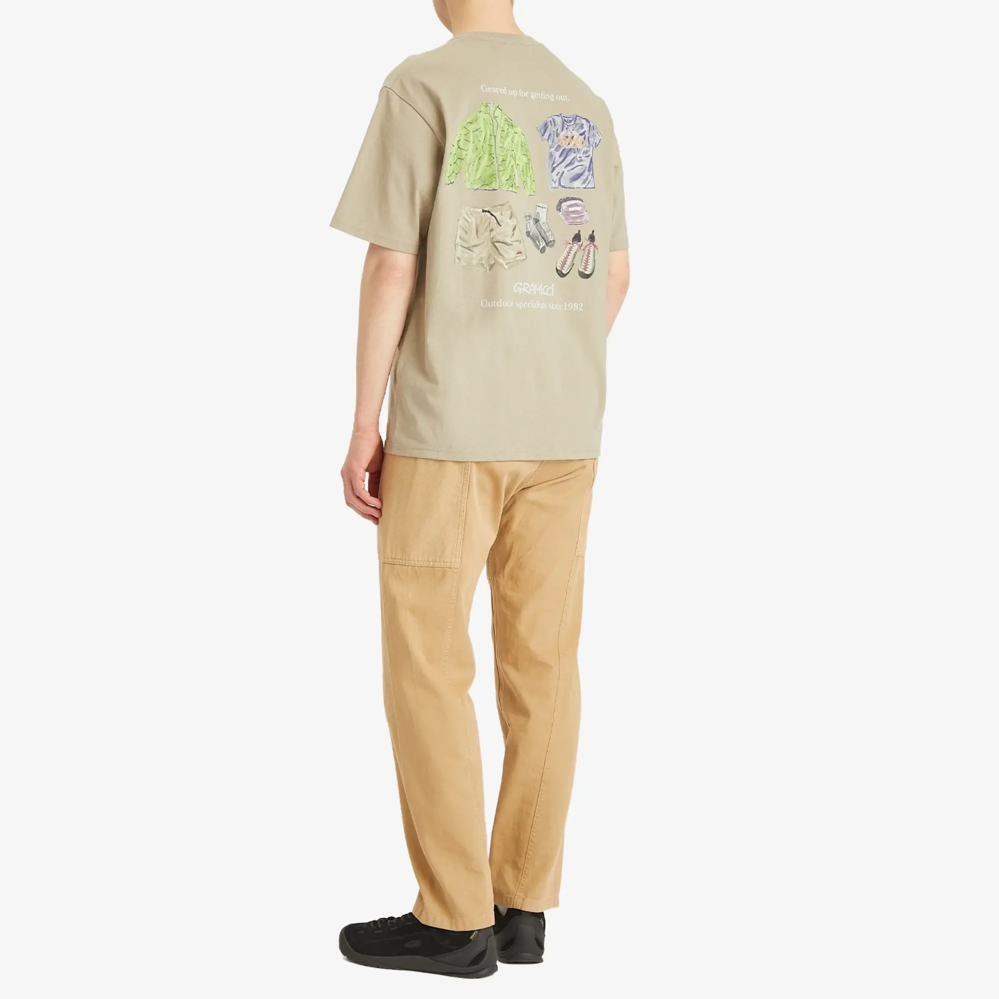 Gramicci Men's Geared Up T-Shirt Khaki