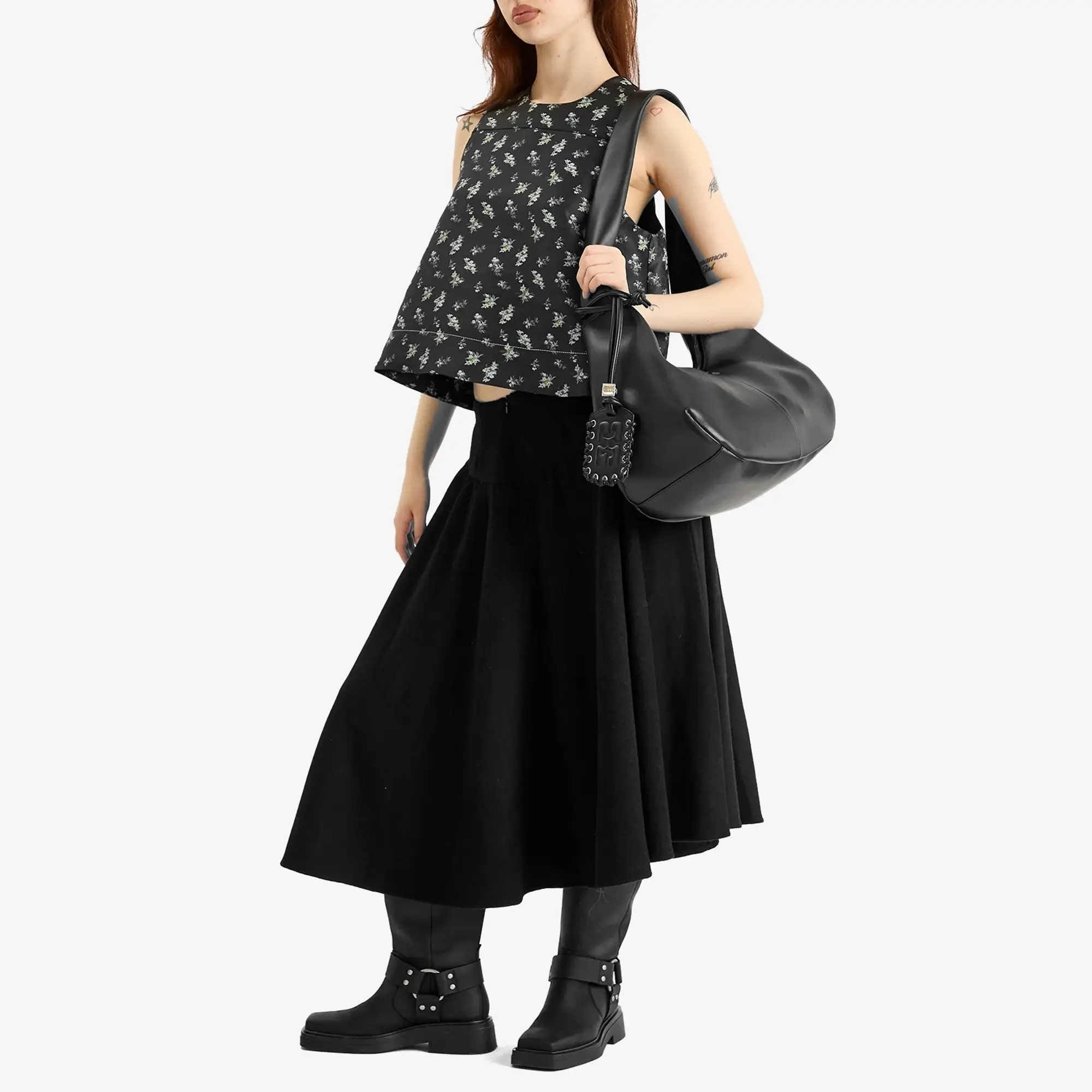 GANNI Women's Hobo Medium Bou Bag Black