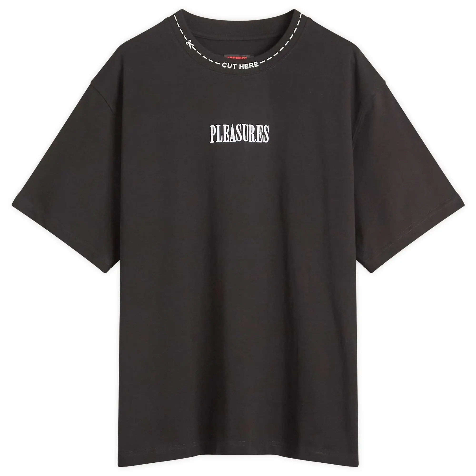 Pleasures Men's Cut Here Heavyweight T-Shirt Black