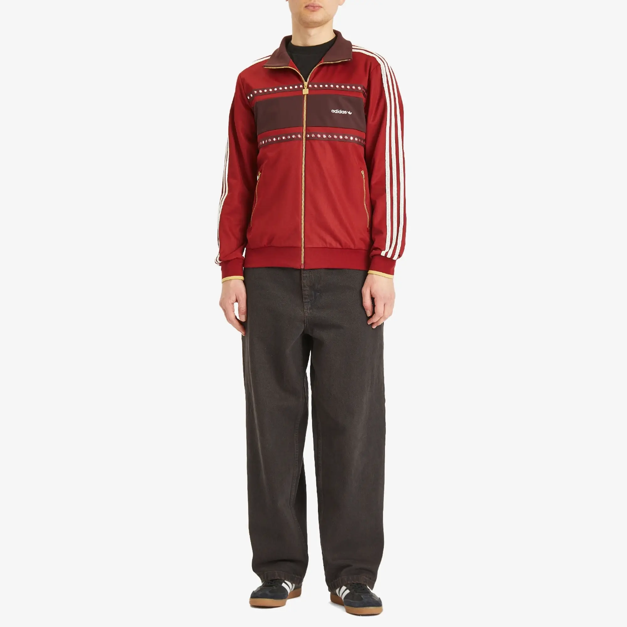 Adidas Originals Retro Sports Track Top Rust Red