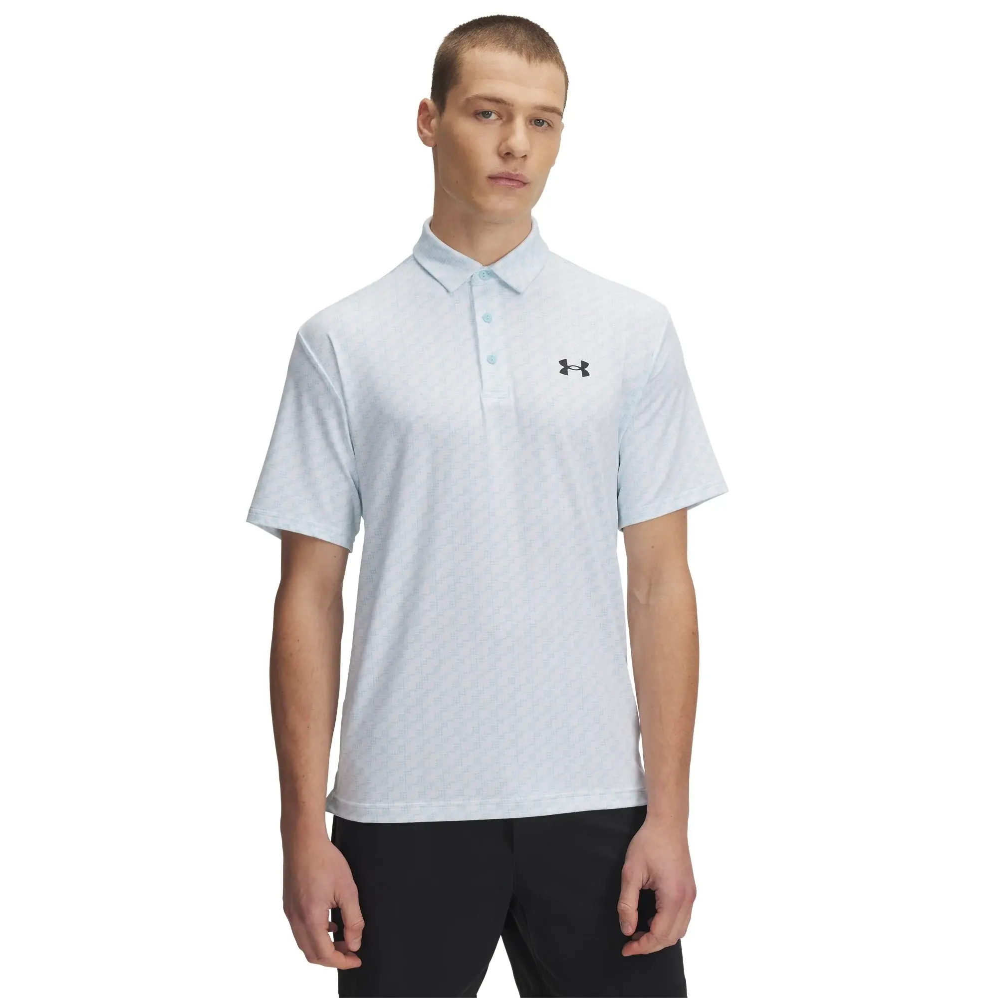 Men's  Under Armour  Playoff 3.0 Printed Polo Stream / White / Black XXL