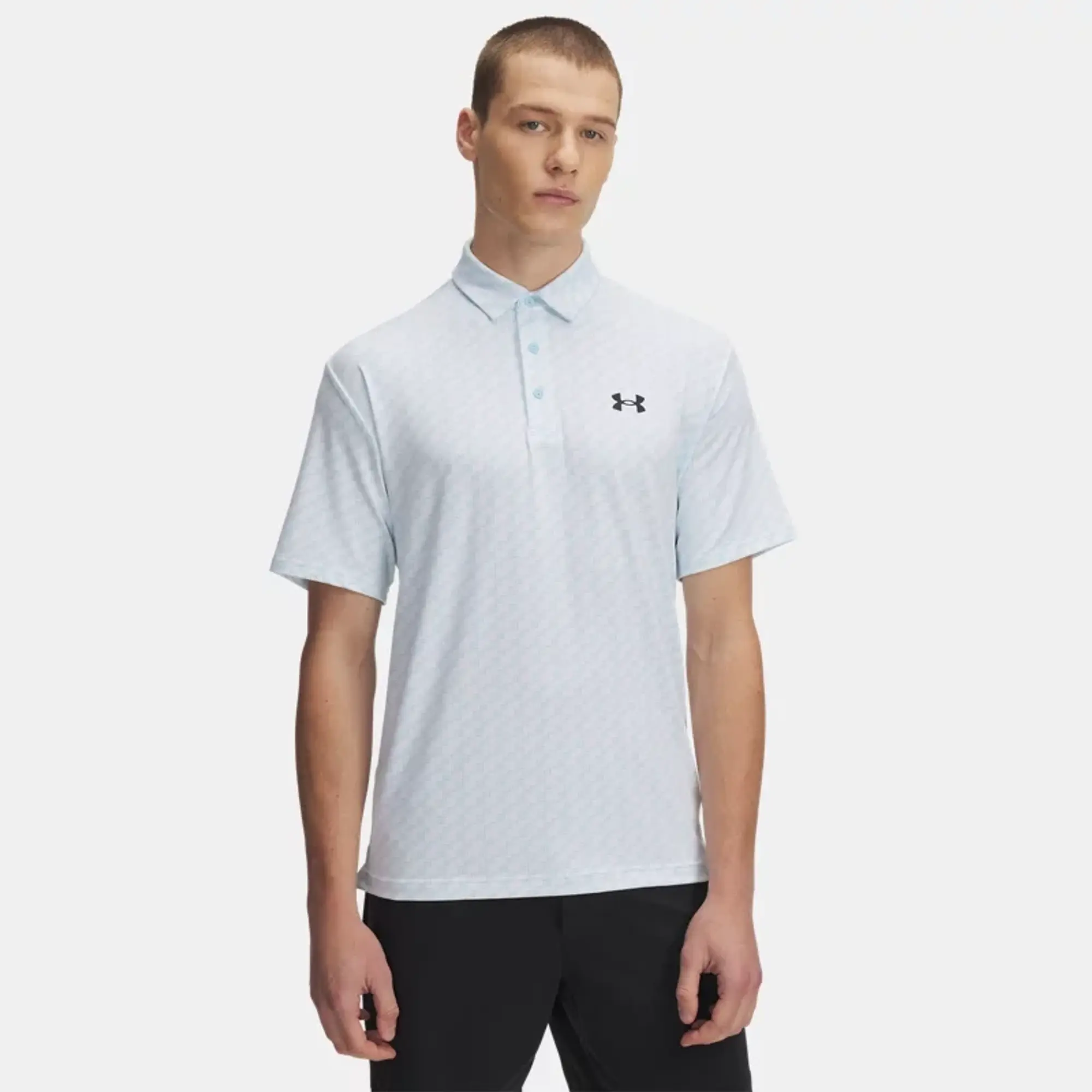 Men's  Under Armour  Playoff 3.0 Printed Polo Stream / White / Black XXL