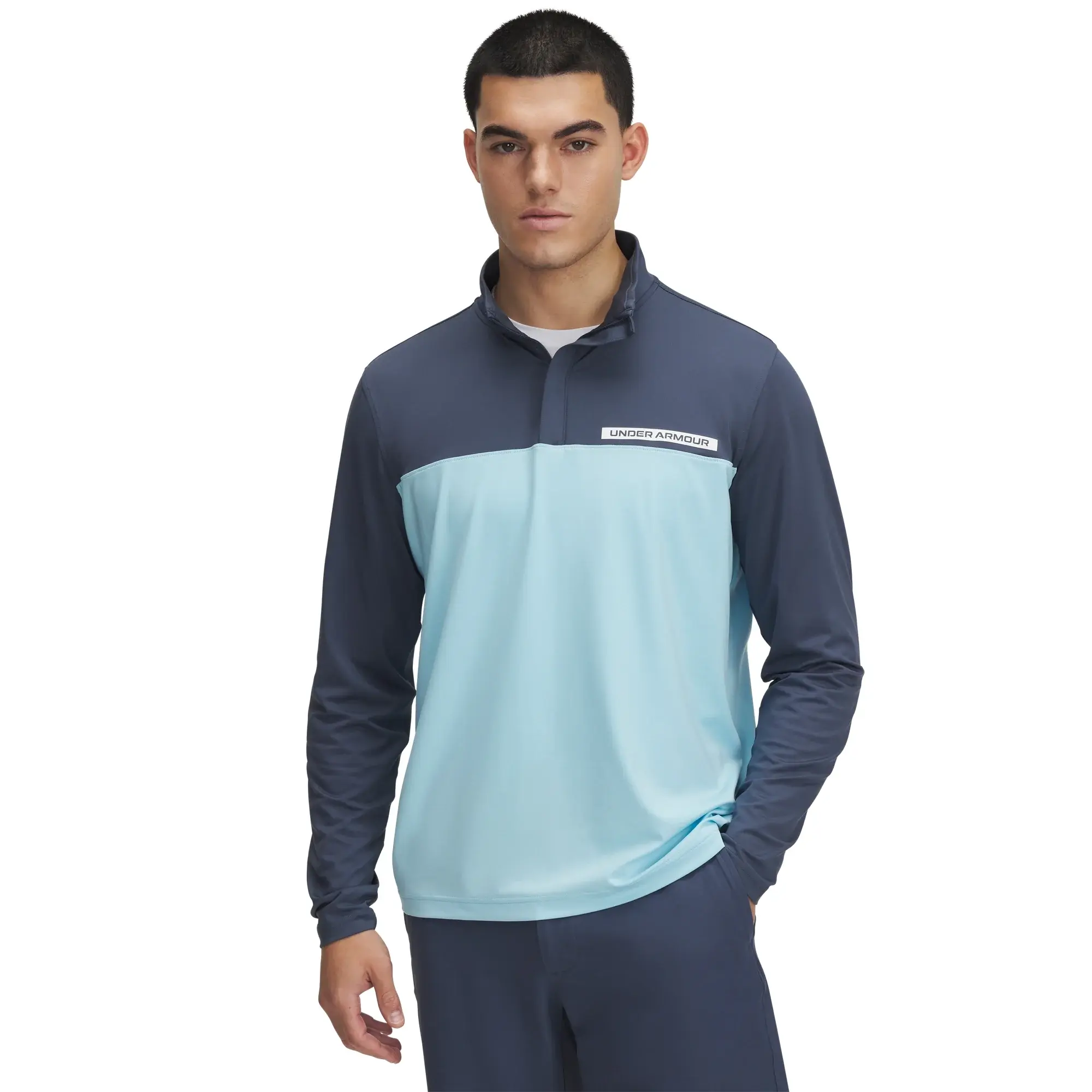 Men's  Under Armour  Tee To Green ¼ Zip Downpour Gray / Stream / White XL