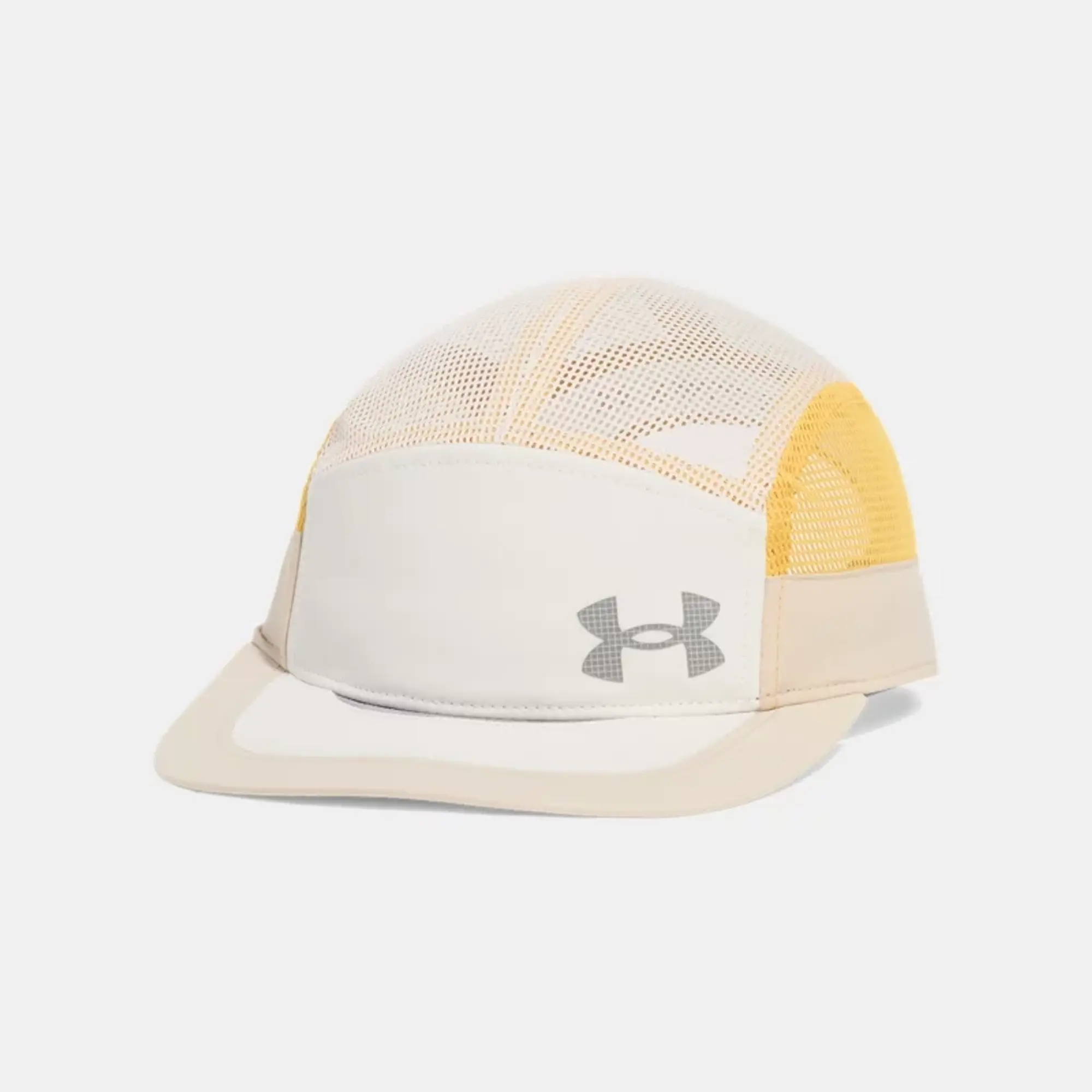 Men's  Under Armour  Launch Camper Hat Stone / Noble Gold / Reflective OSFM