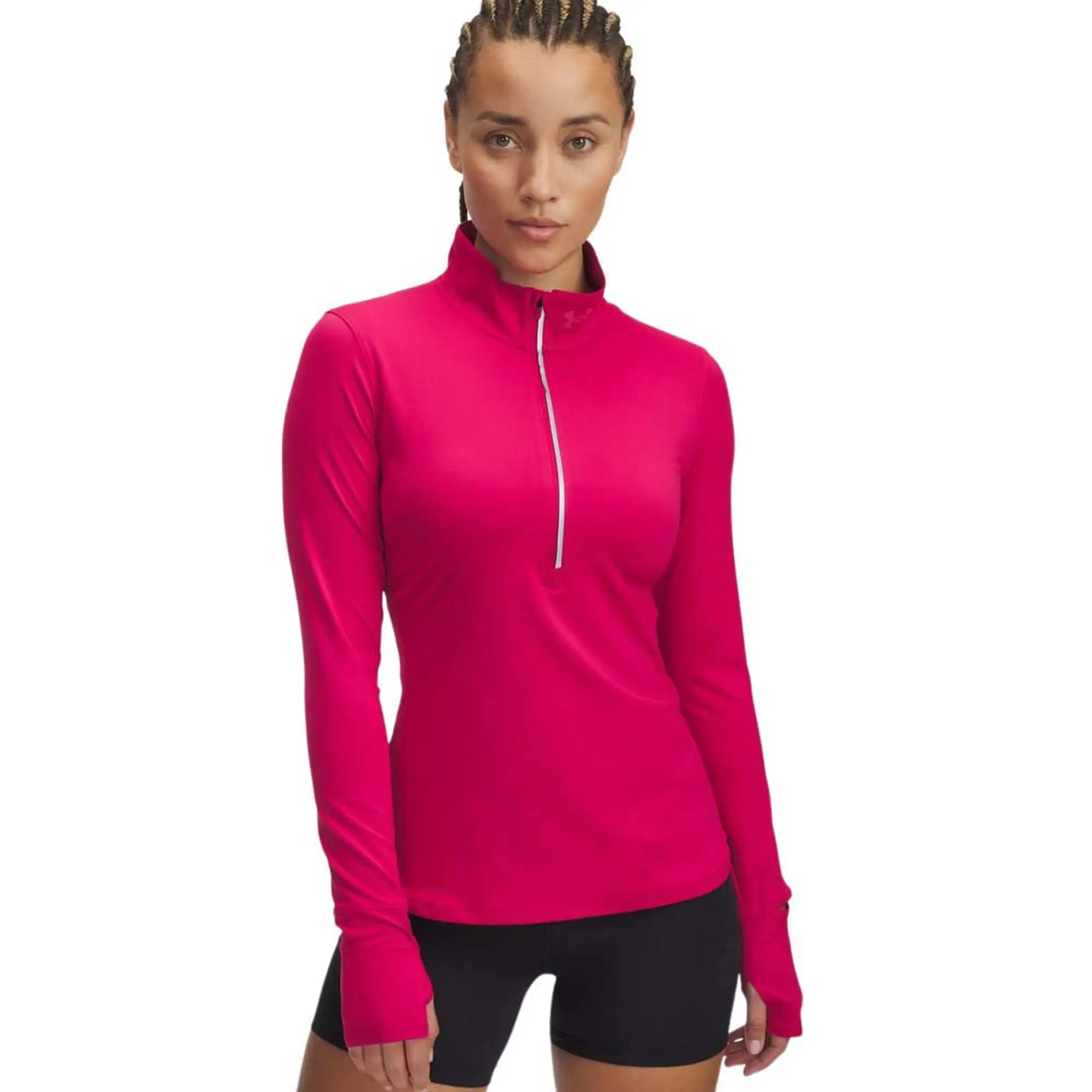 Women's  Under Armour  Q Under Armour lifier Run ½ Zip Shaded Fuchsia / Reflective XL