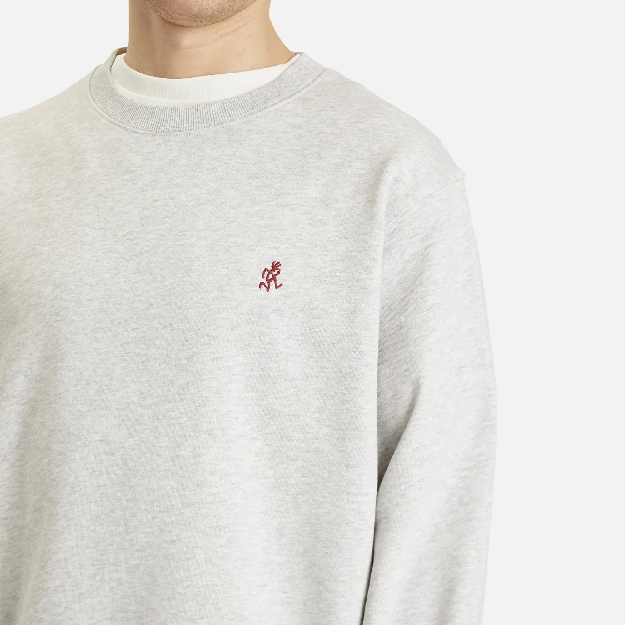 Gramicci Men's One Point Crew Sweatshirt Heather Ash