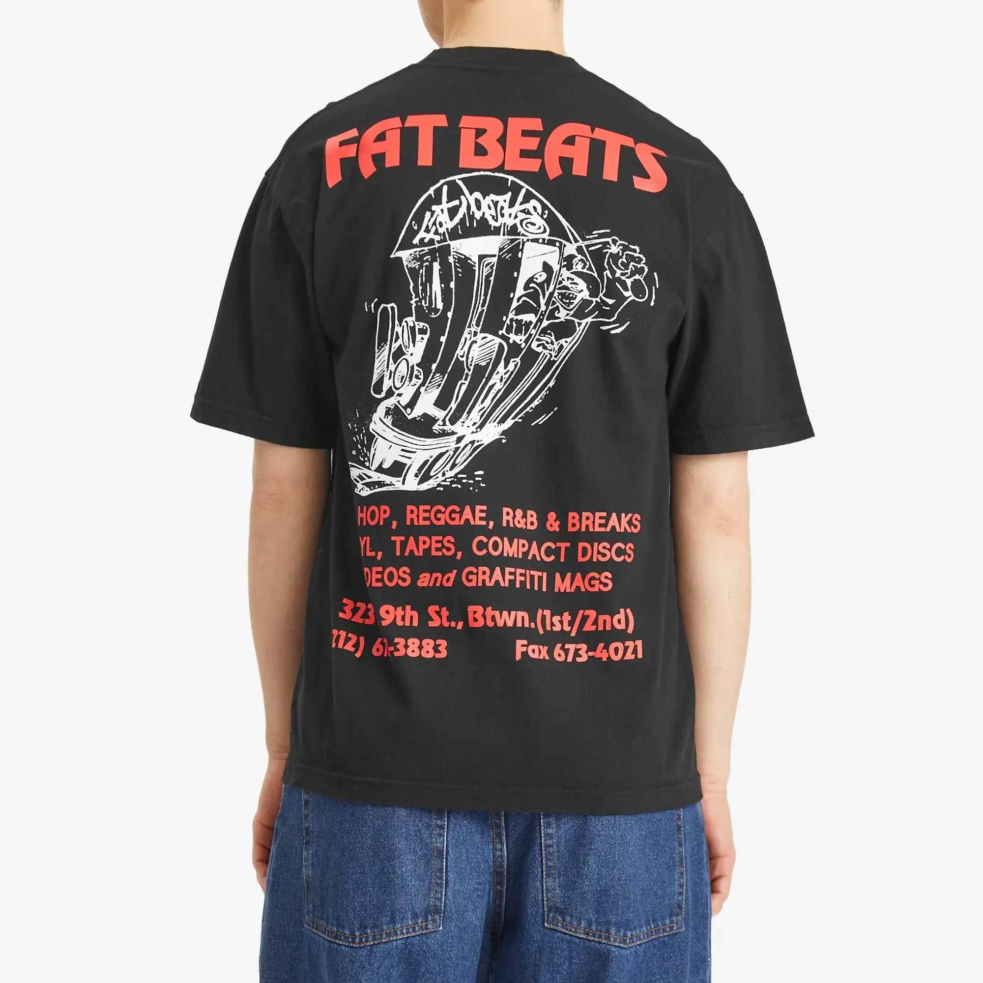 Pleasures Men's x Fat Beats 9th Street T-Shirt Black