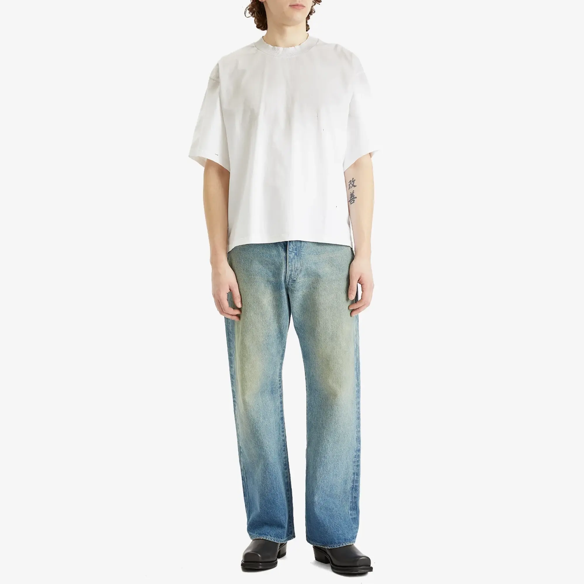 Won Hundred Men's Houston Staggered Dirt T-Shirt White