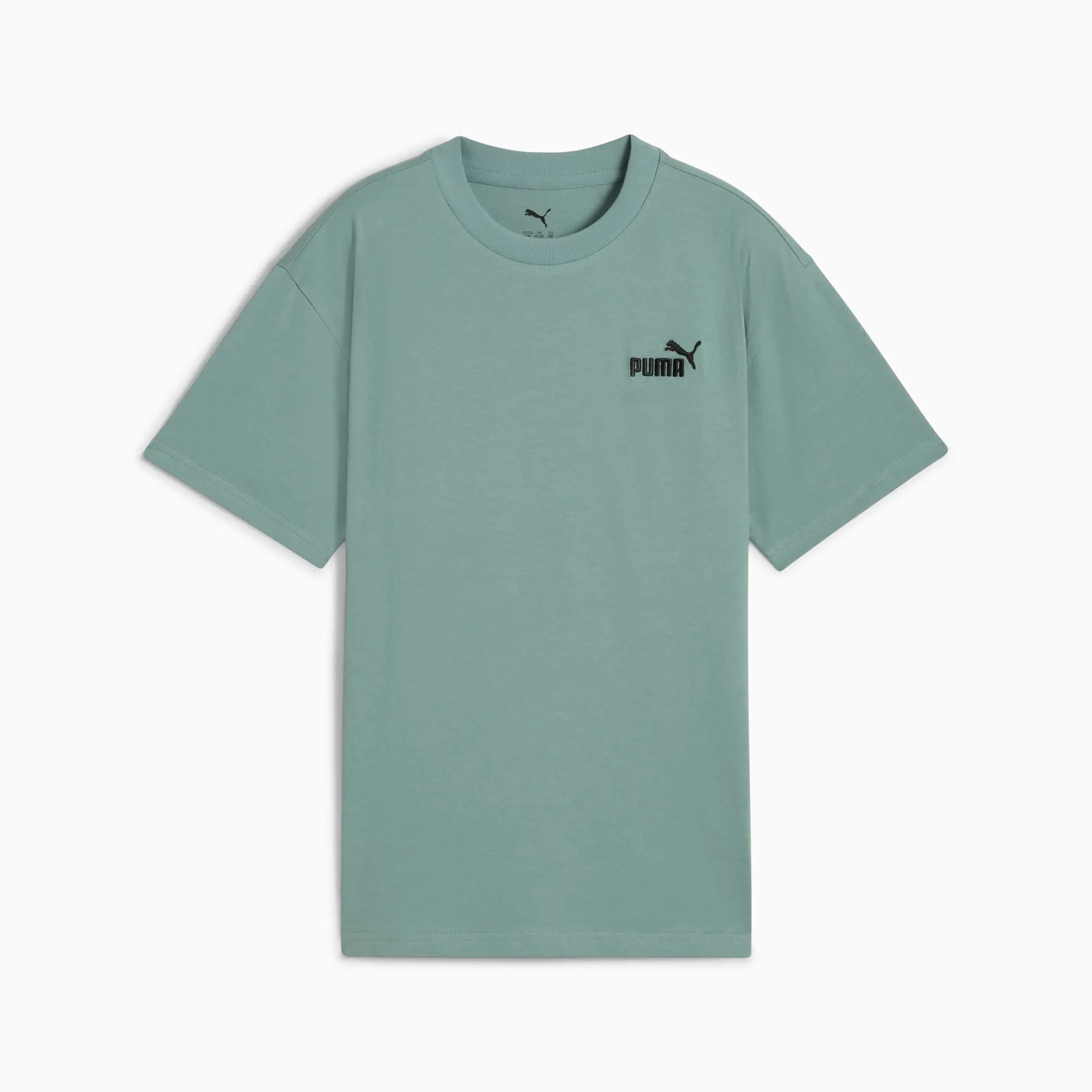 PUMA Ess Small No. 1 Logo Relaxed T-Shirt Youth, Green Moon