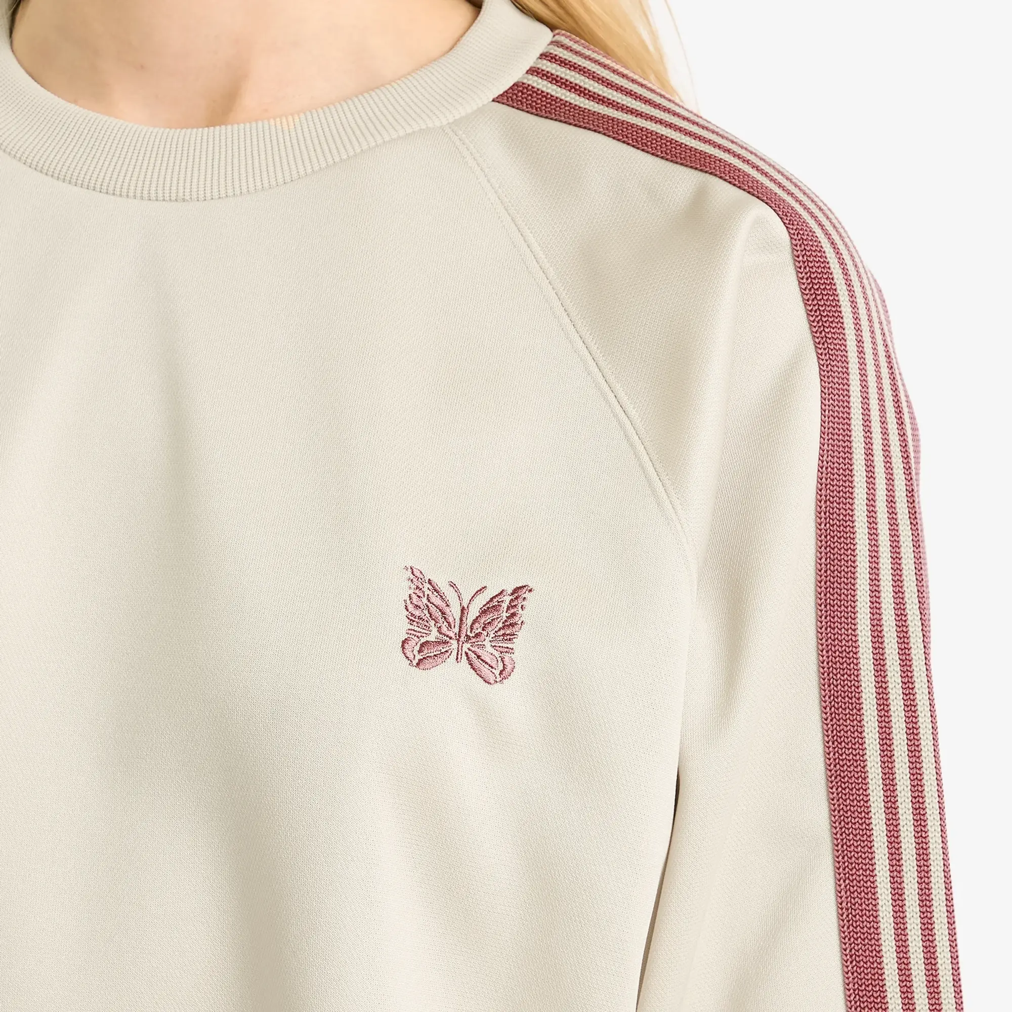 Needles Women's Track Crew Neck Sweatshirt Ivory