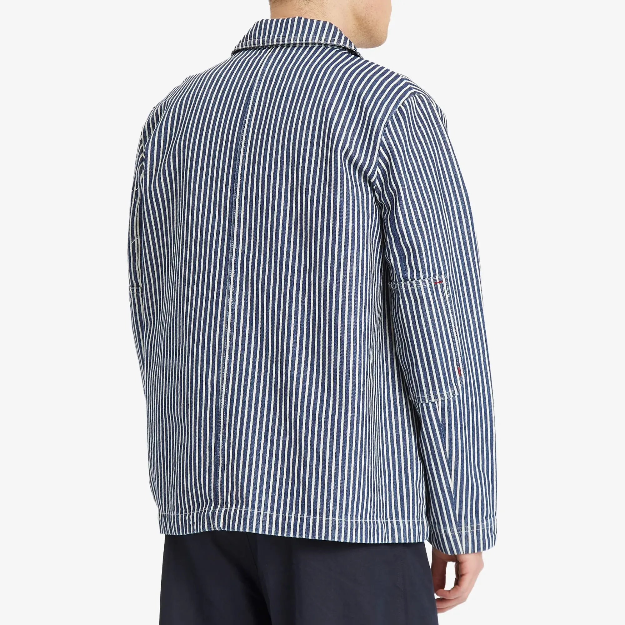 A.P.C. Men's Raphael Hickory Stripe Work Jacket Blue/White