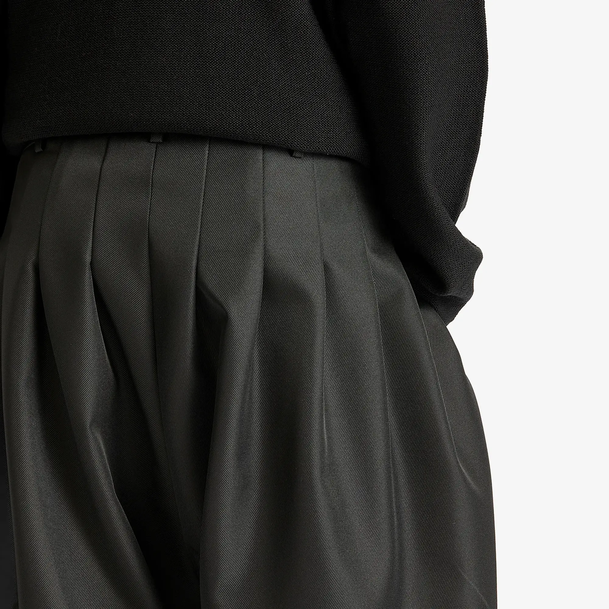 Comme des Garçons Homme Plus Men's Gabardine Double Pleat Shorts Black